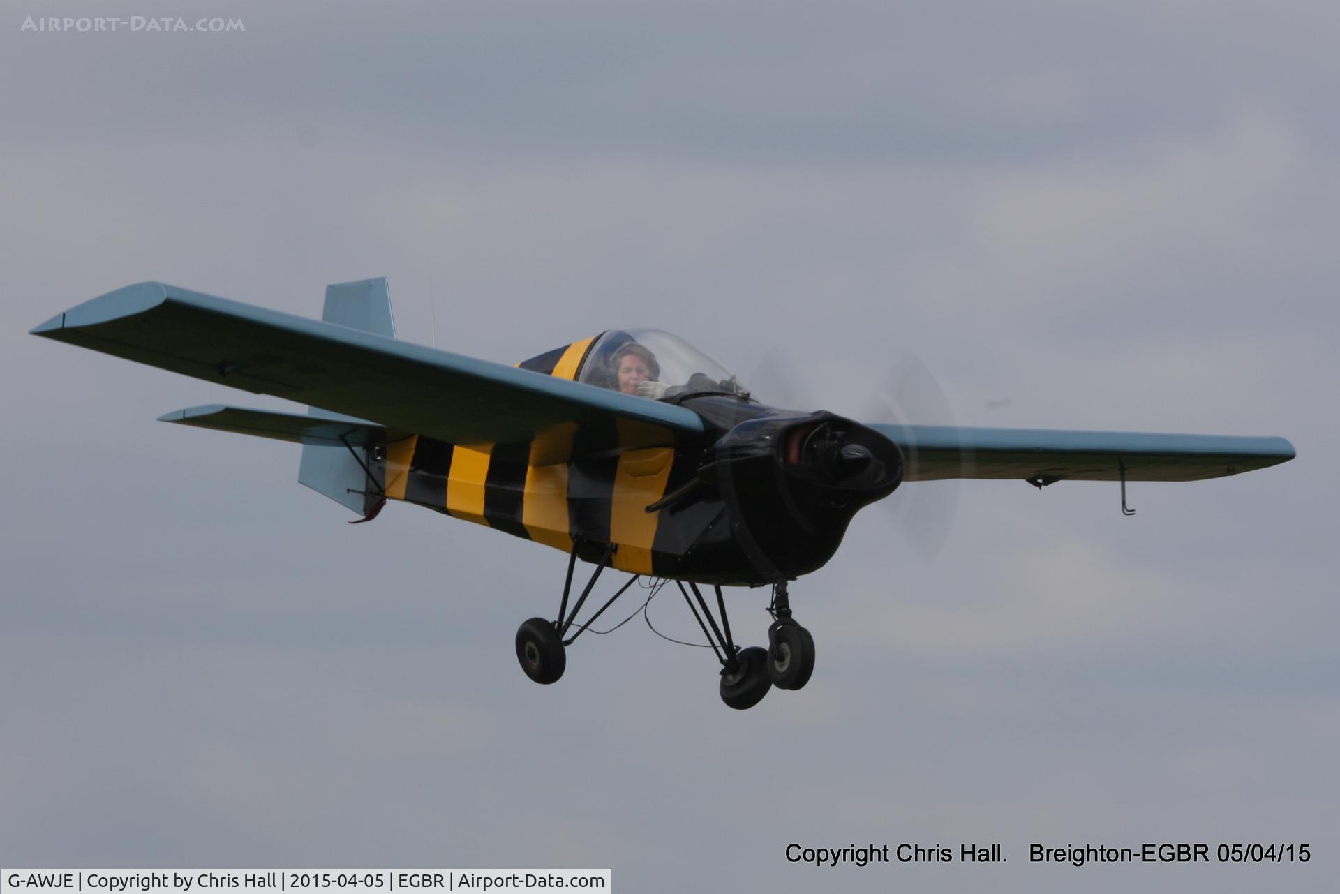 G-AWJE, 1968 Tipsy T-66 Nipper Mk 3 C/N S121, at the Easter Homebuilt Aircraft Fly-in