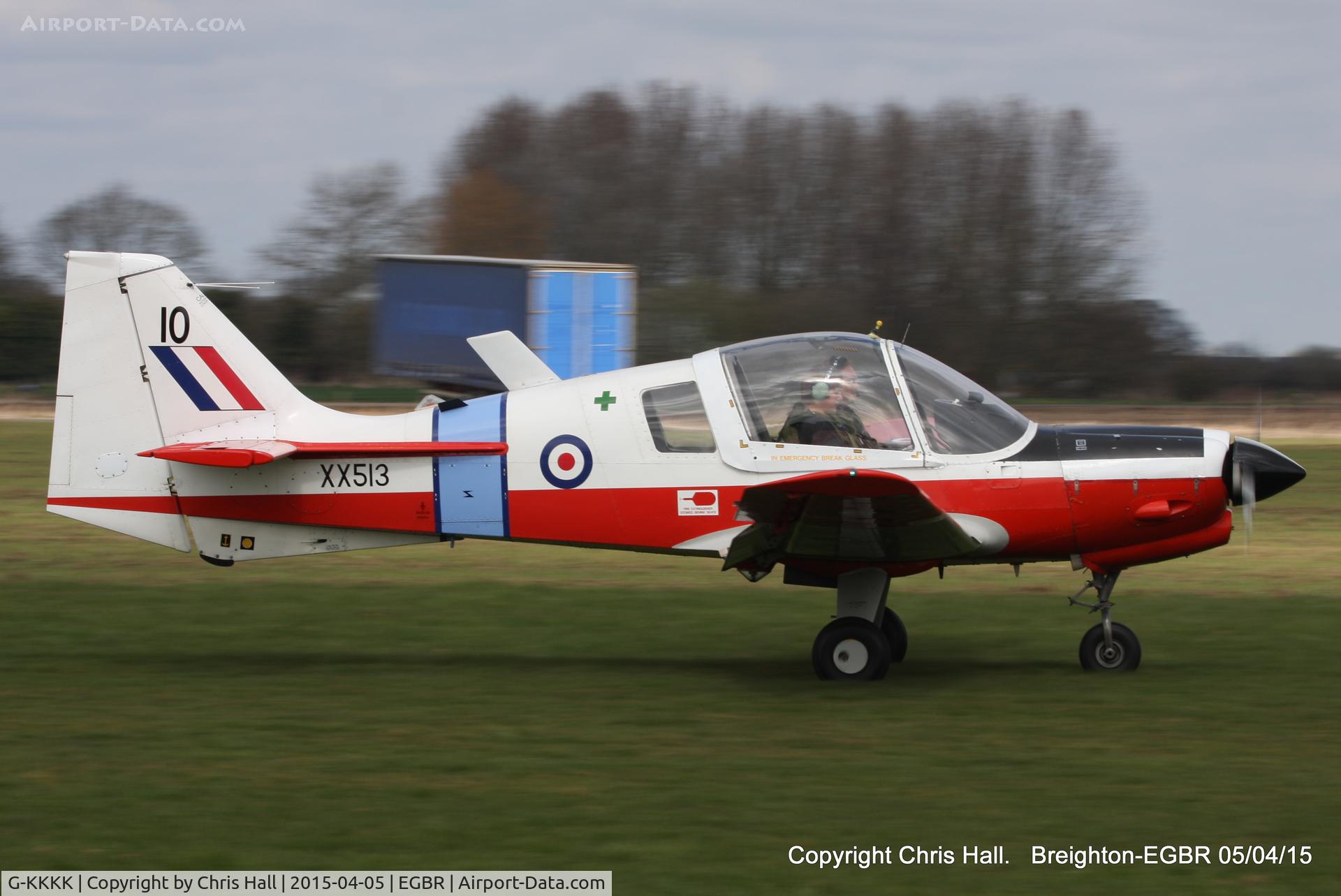 G-KKKK, 1973 Scottish Aviation Bulldog T.1 C/N BH120/199, at the Easter Homebuilt Aircraft Fly-in