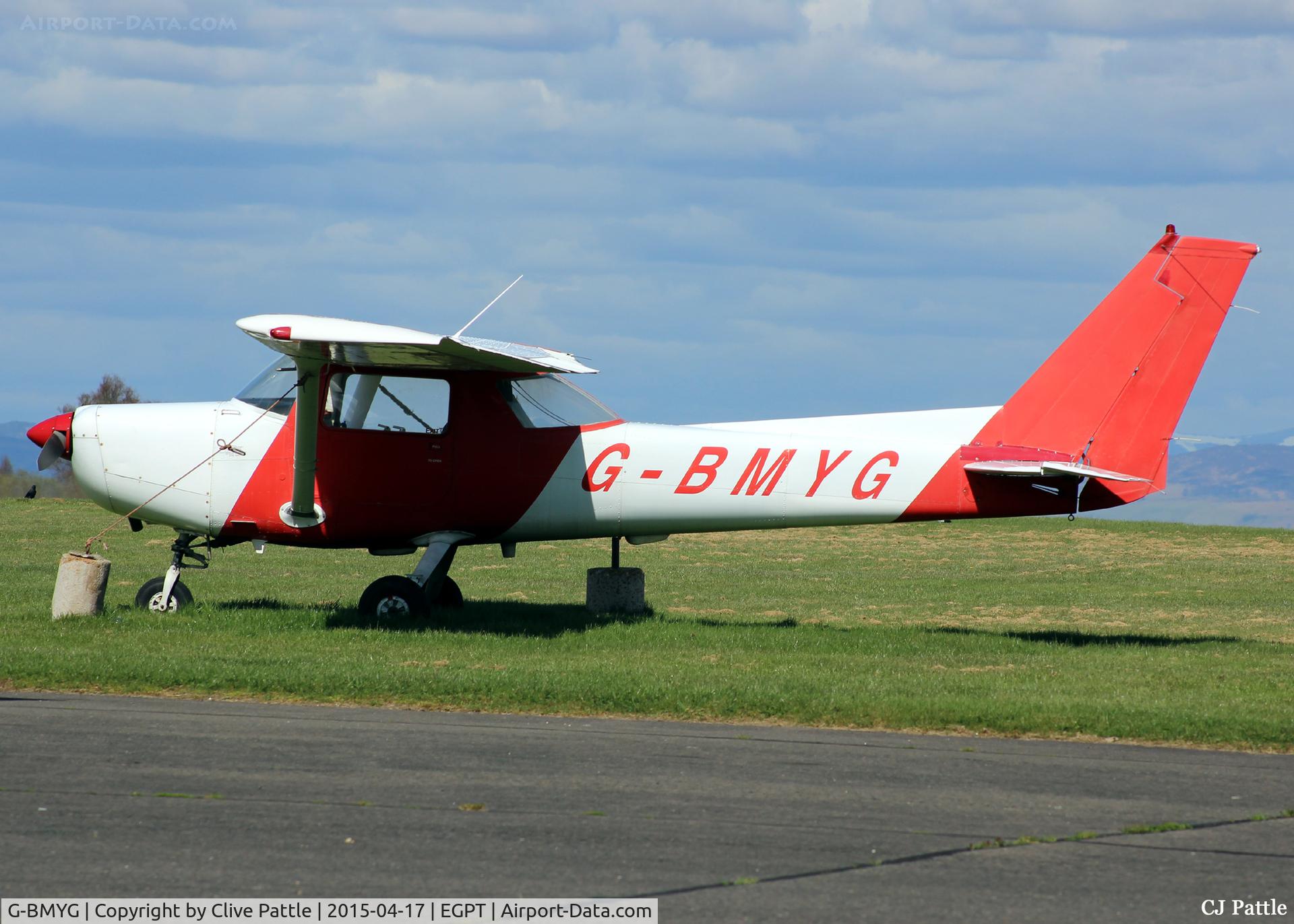 G-BMYG, 1980 Reims FA152 Aerobat C/N 0365, Anchored down at Perth EGPT