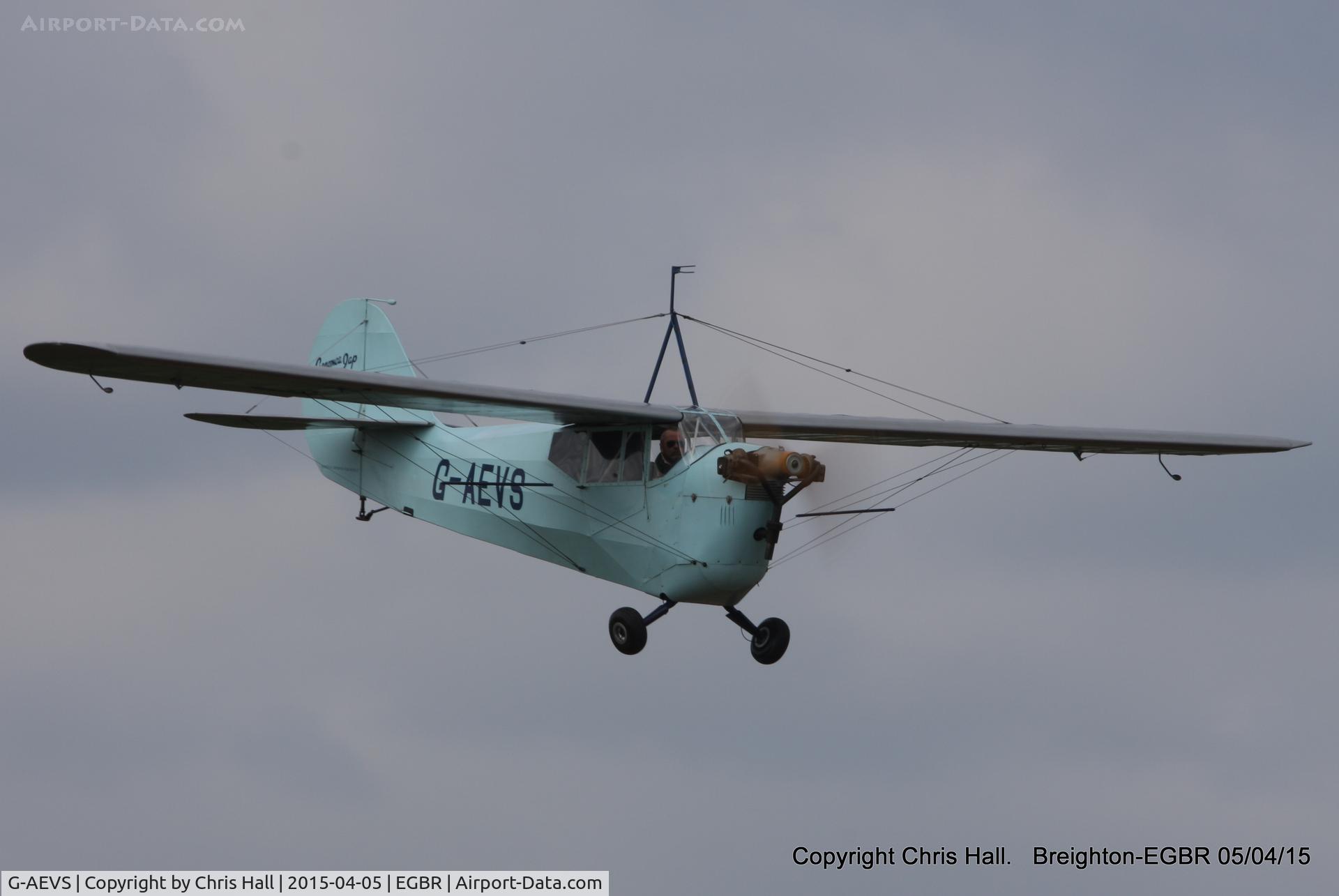 G-AEVS, 1937 Aeronca 100 C/N AB114, at the Easter Homebuilt Aircraft Fly-in
