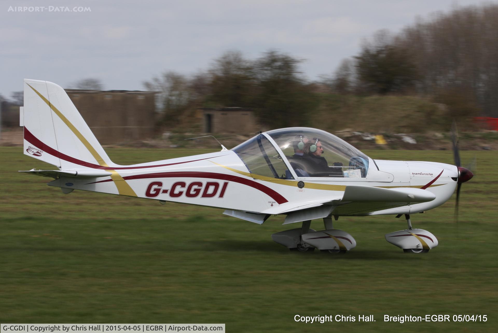G-CGDI, 2009 Aerotechnik EV-97A Eurostar C/N PFA 315A-14606, at the Easter Homebuilt Aircraft Fly-in
