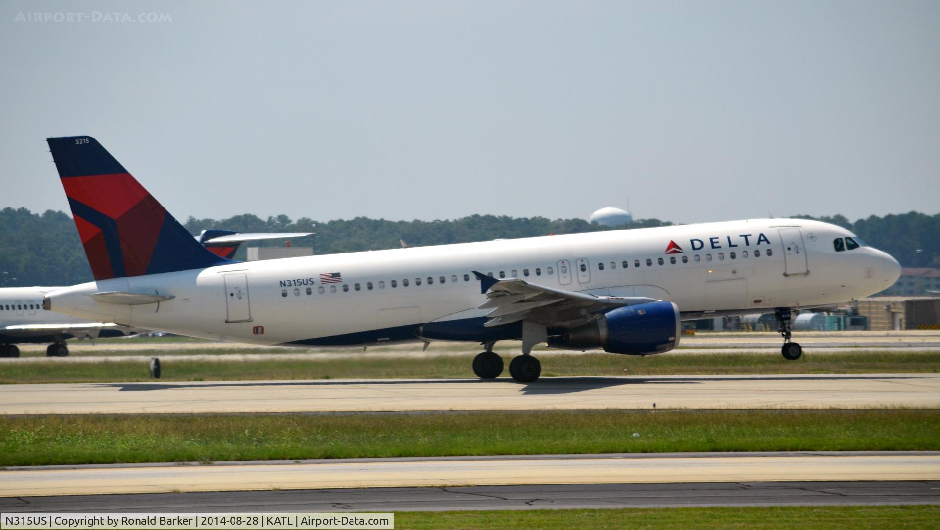 N315US, 1991 Airbus A320-211 C/N 171, Takeoff Atlanta