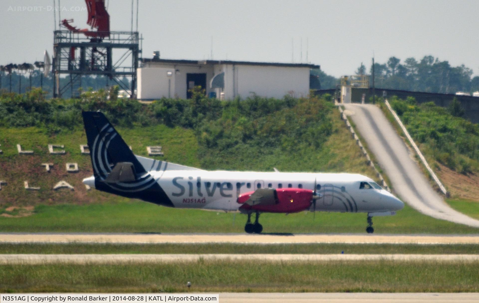 N351AG, 1998 Saab 340B C/N 340B-445, Landing Atlanta