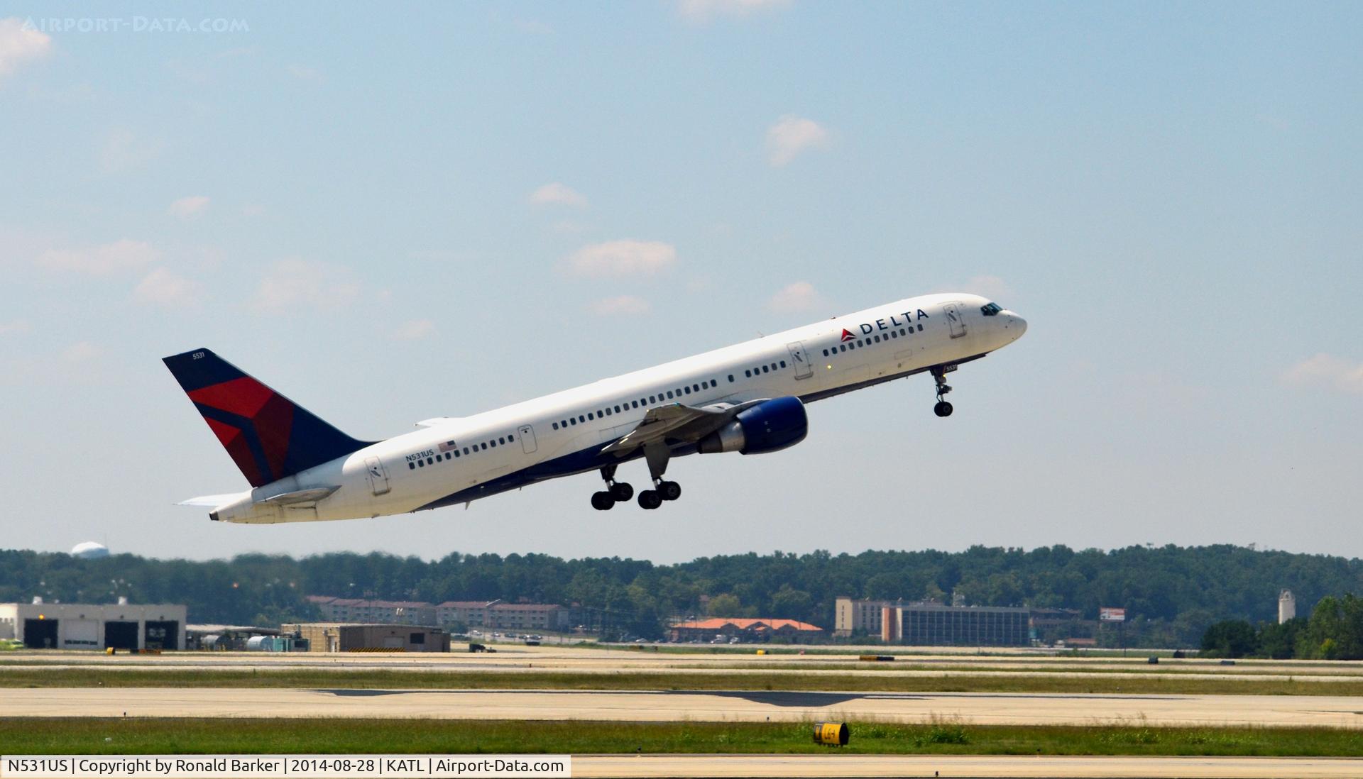 N531US, 1988 Boeing 757-251 C/N 23846, Takeoff Atlanta