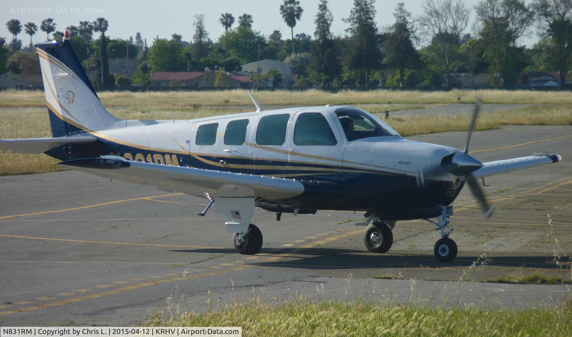 N831RM, 1980 Beech A36 Bonanza 36 C/N E-1685, A local 1980 Beechcraft Bonanza A36 taxing back to its hangar.