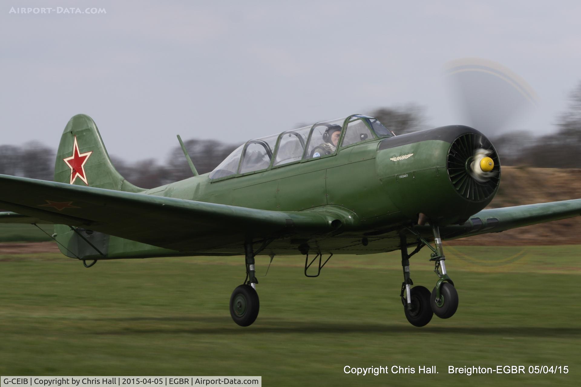 G-CEIB, 1958 Yakovlev Yak-18A C/N 1160403, at the Easter Homebuilt Aircraft Fly-in