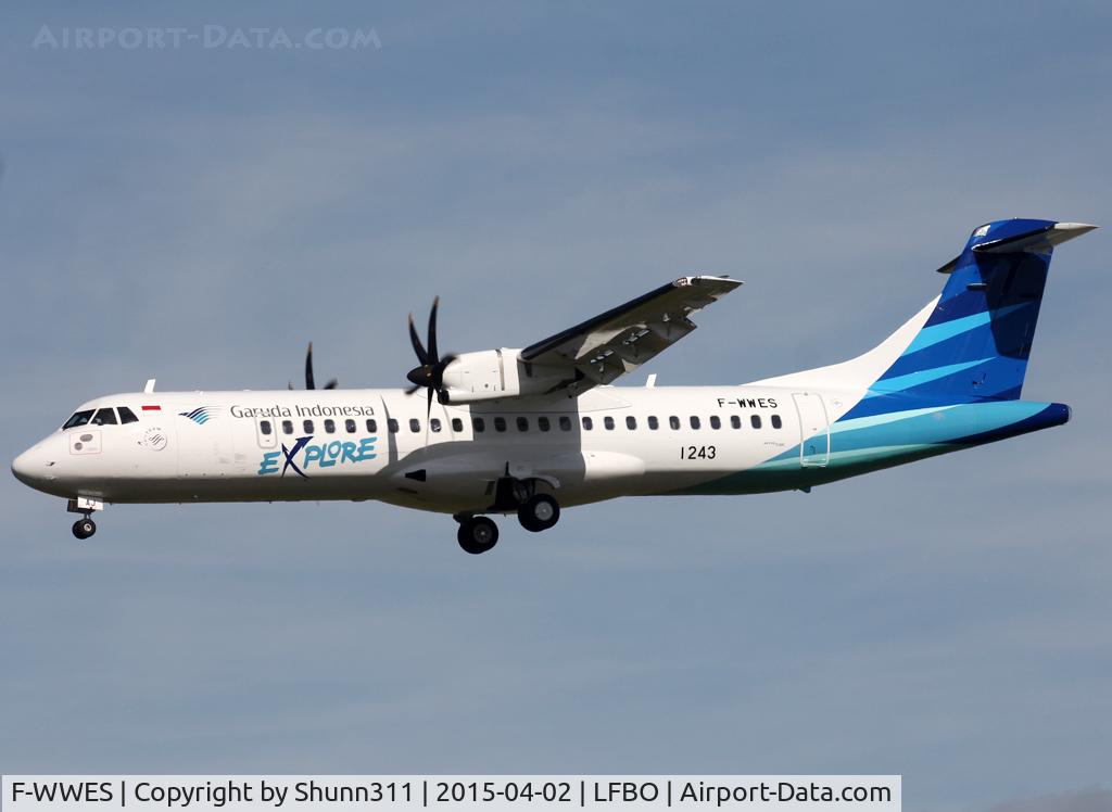 F-WWES, 2015 ATR 72-600 C/N 1243, C/n 1243 - To be PK-GAJ