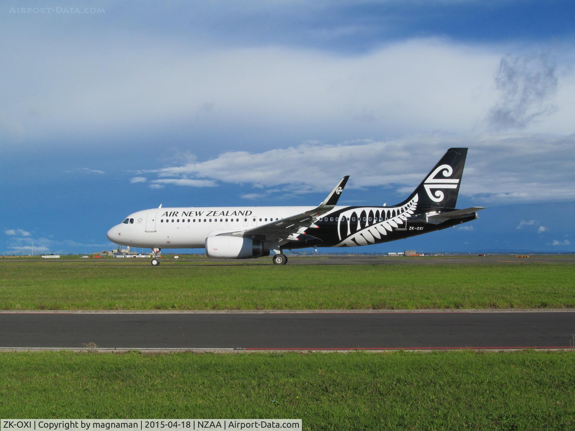 ZK-OXI, 2015 Airbus A320-232 C/N 6533, on taxyway