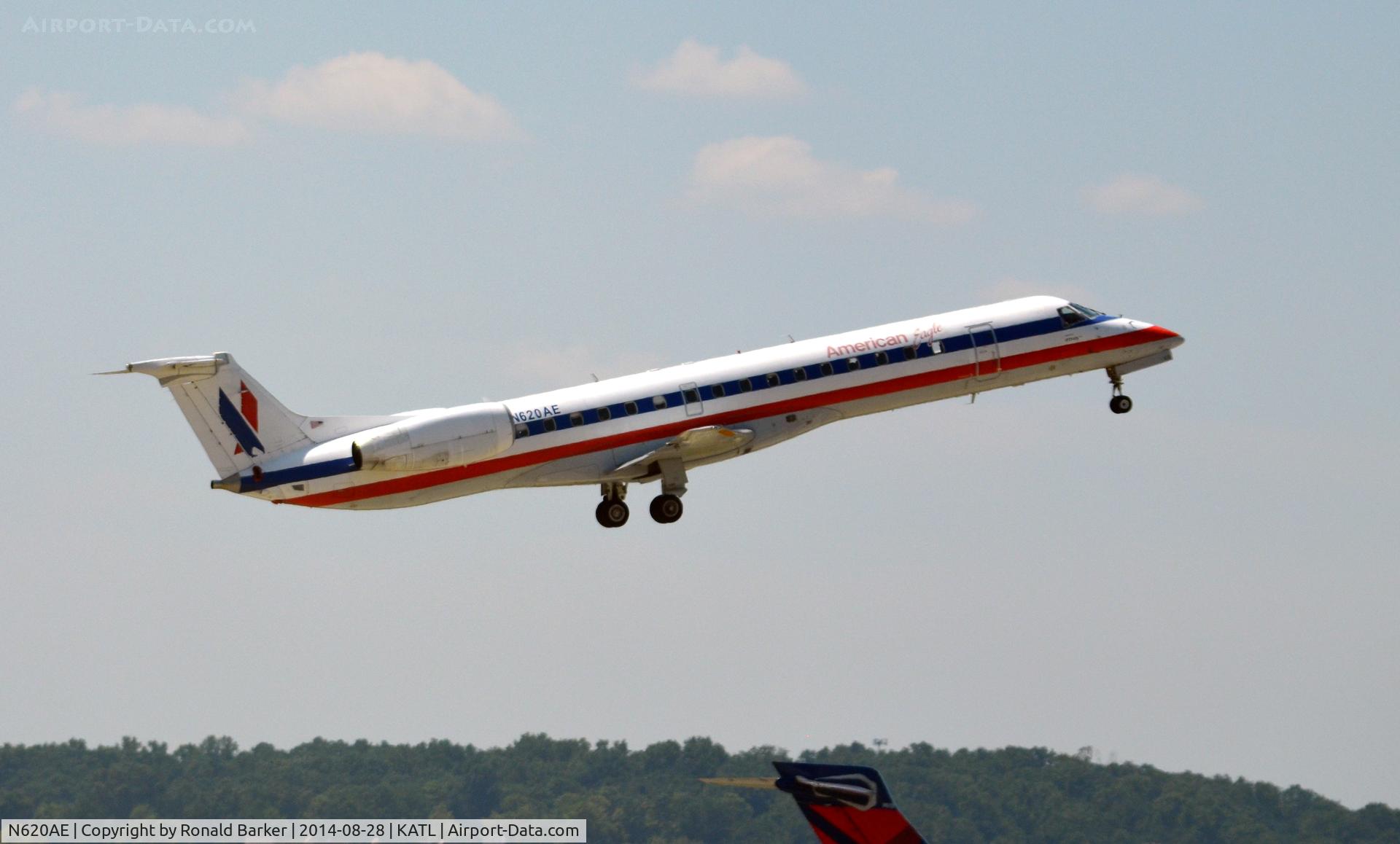 N620AE, Embraer ERJ-145LR (EMB-145LR) C/N 145102, Takeoff Atlanta