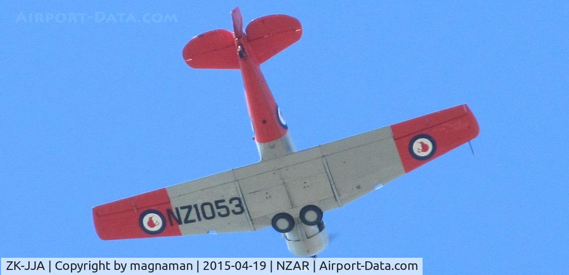 ZK-JJA, 1941 North American AT-6C Harvard IIA C/N 88-13910, Also ZK-JJA - over head my house in mellons bay today en-route back to NZAR