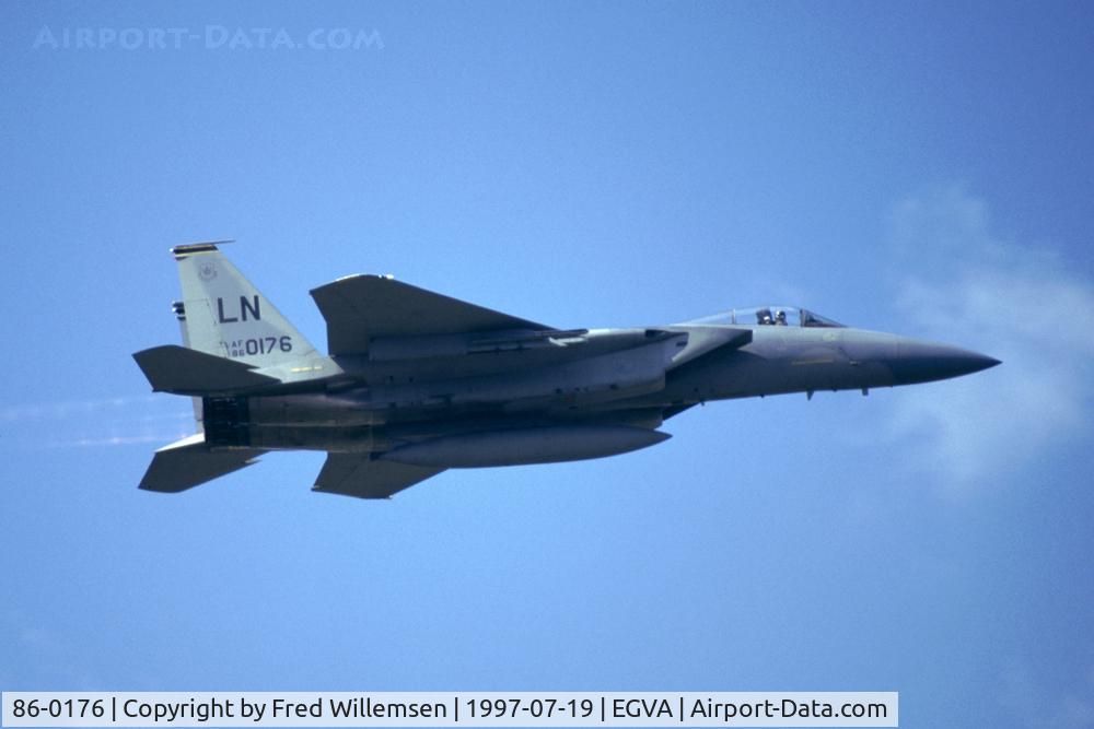 86-0176, 1986 McDonnell Douglas F-15C Eagle C/N 1027/C404, 493FS LN