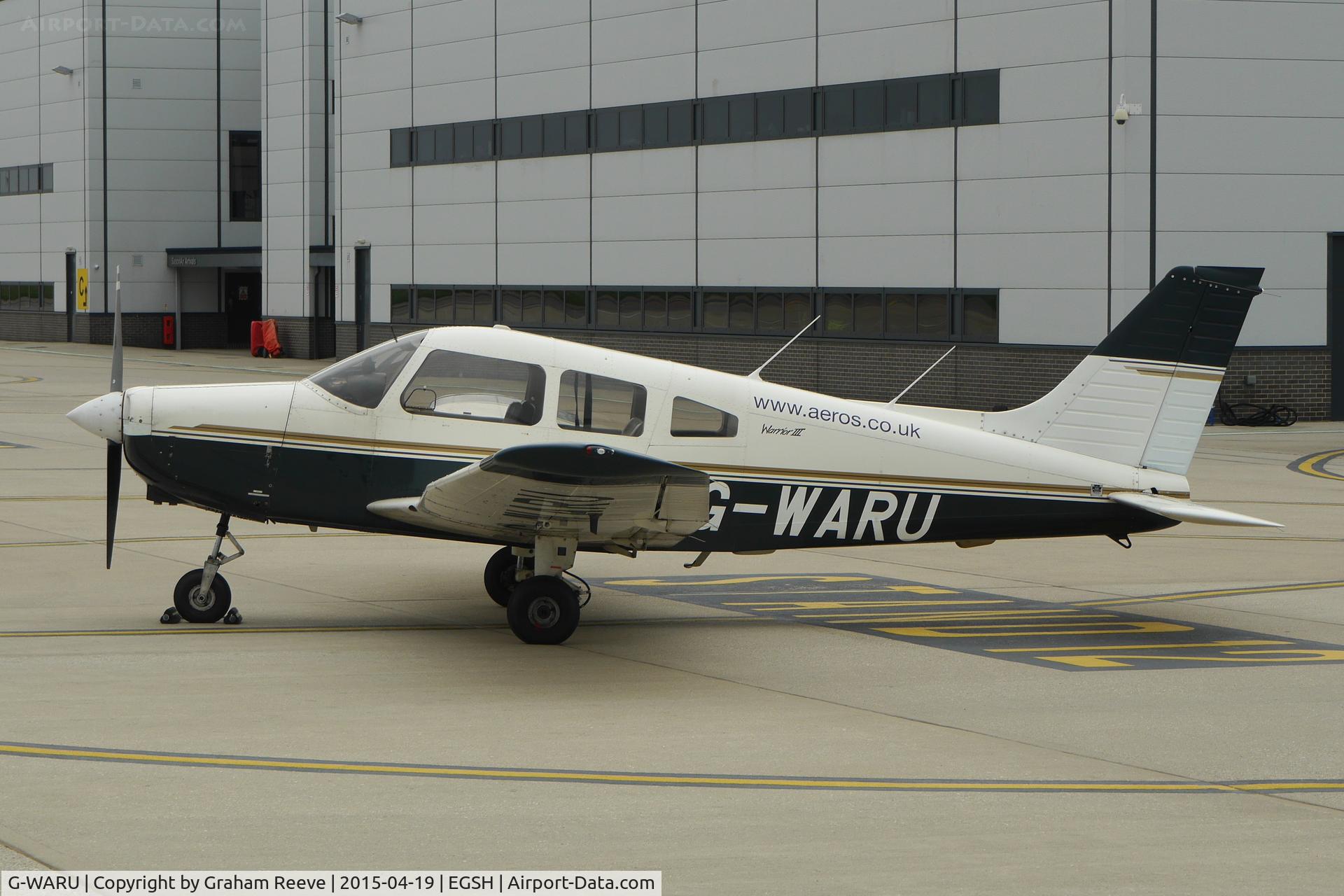 G-WARU, 1997 Piper PA-28-161 Cherokee Warrior III C/N 28-42023, Parked at Norwich.