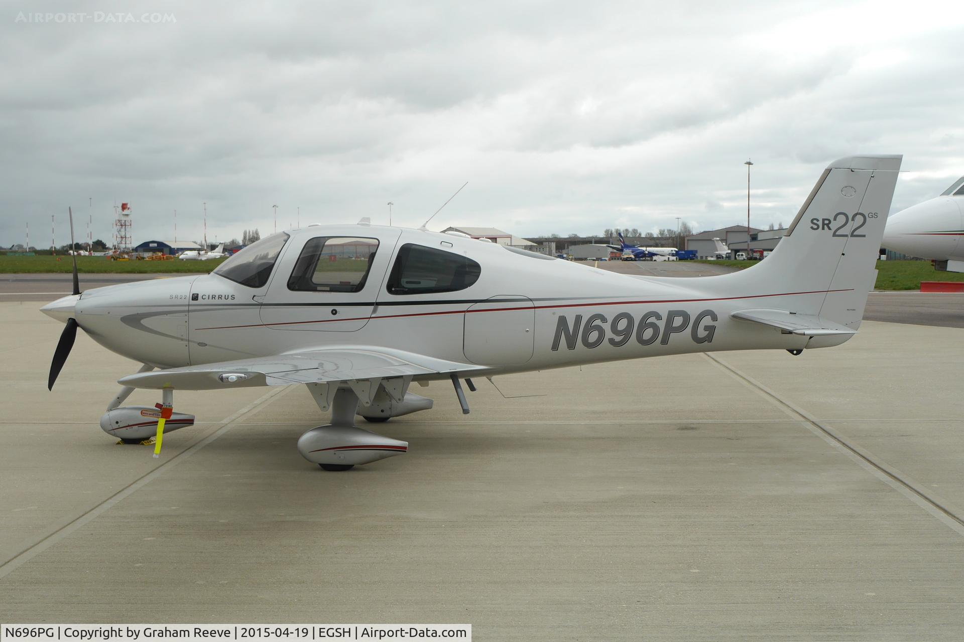 N696PG, Cirrus SR22 GS C/N 3606, Parked at Norwich.