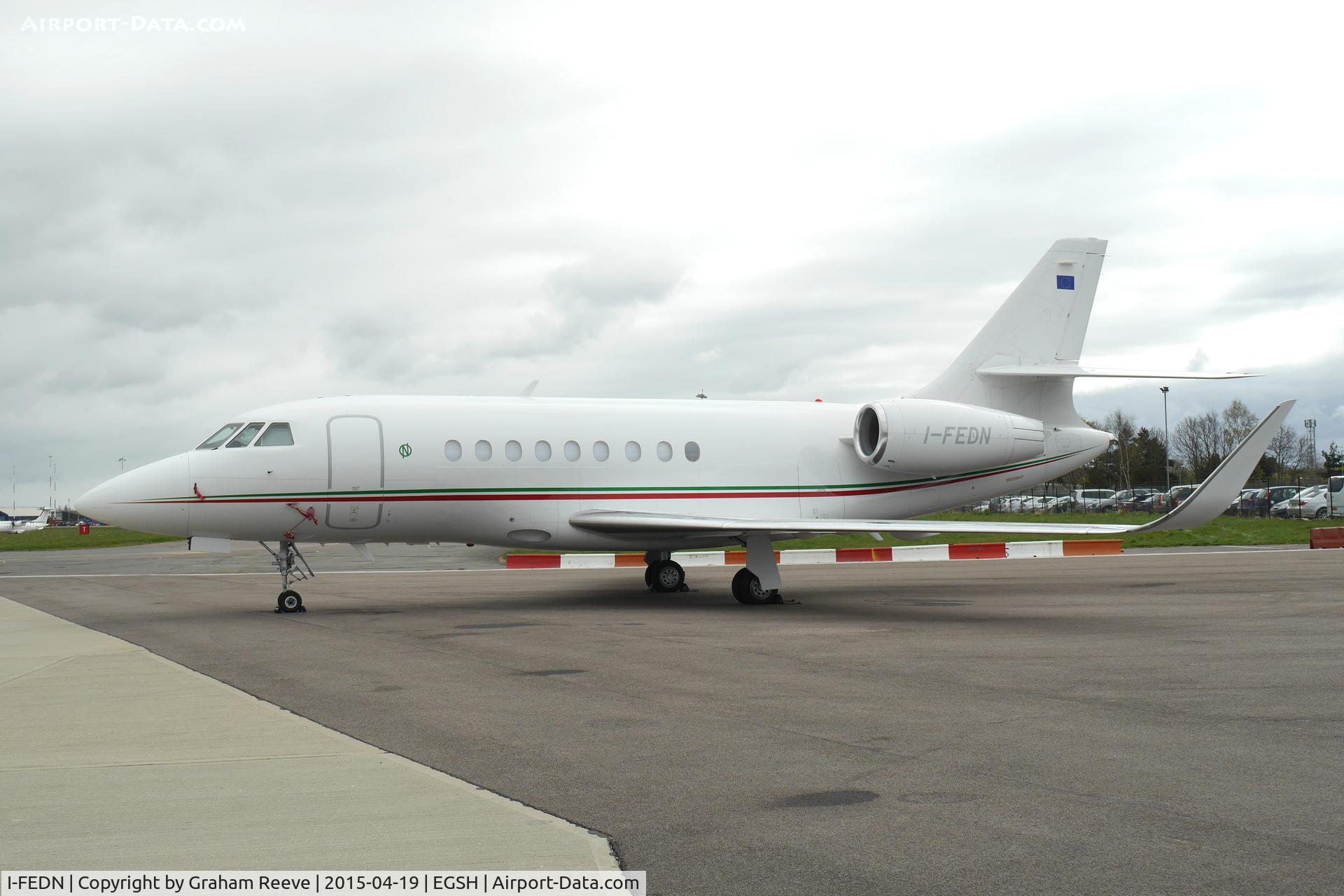 I-FEDN, 2009 Dassault Falcon 2000LX C/N 204, Parked at Norwich.