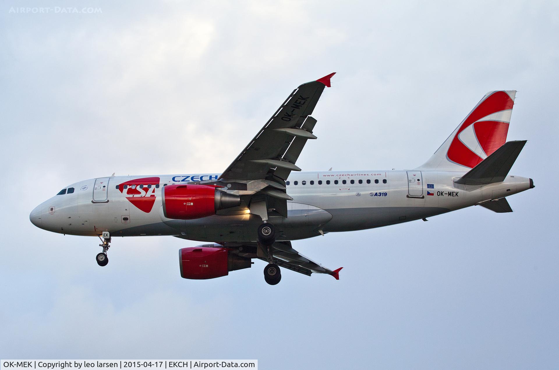OK-MEK, 2007 Airbus A319-112 C/N 3043, Copenhagen Kastrup 17.4.15
