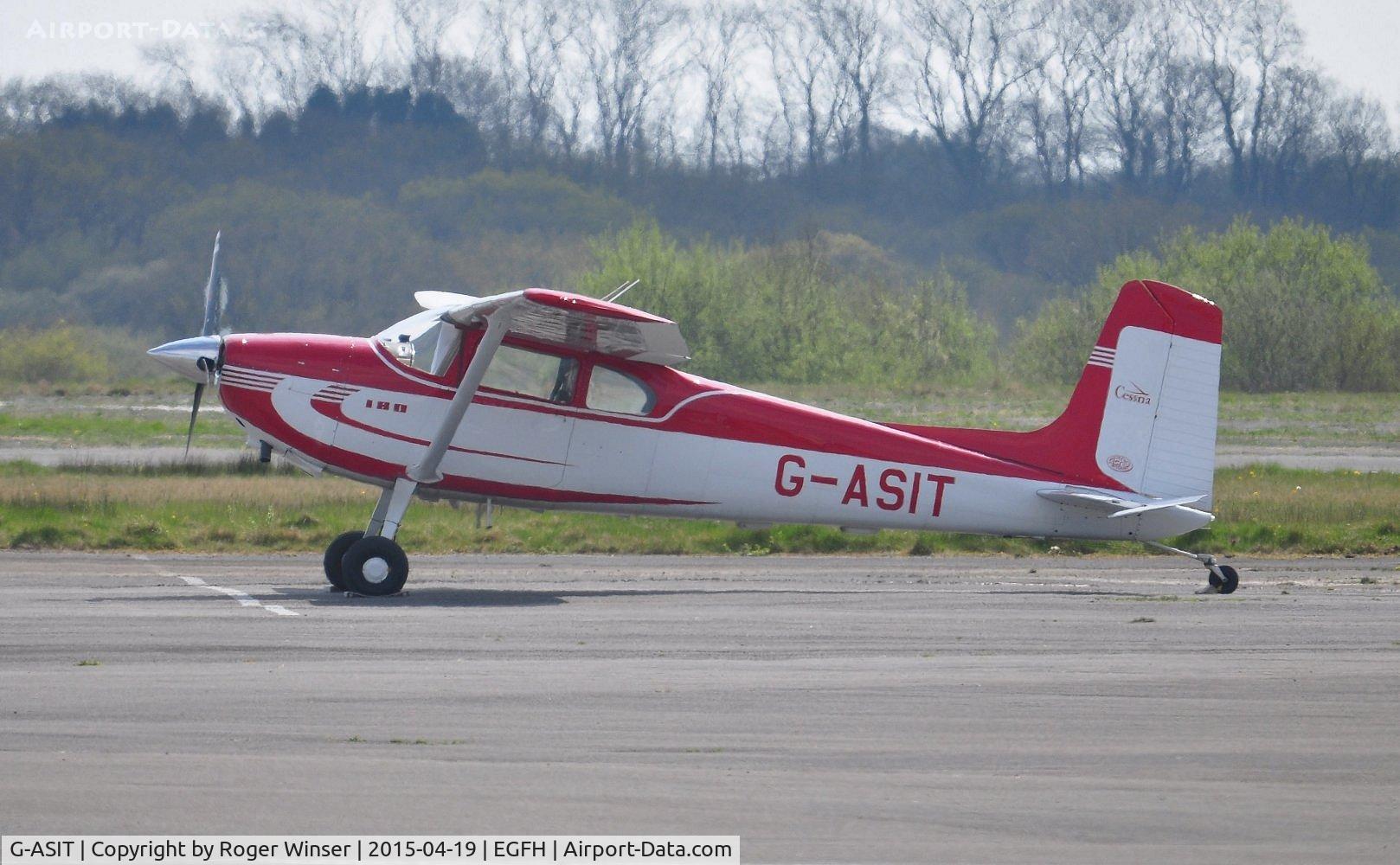 G-ASIT, 1956 Cessna 180 C/N 32567, Visiting classic Cessna 180. 