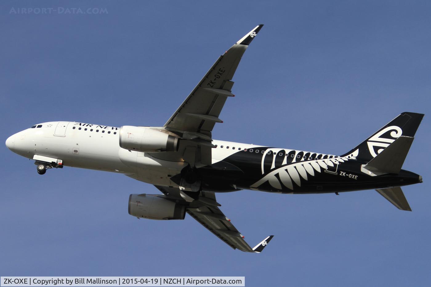 ZK-OXE, 2014 Airbus A320-232 C/N 5993, away to AKL