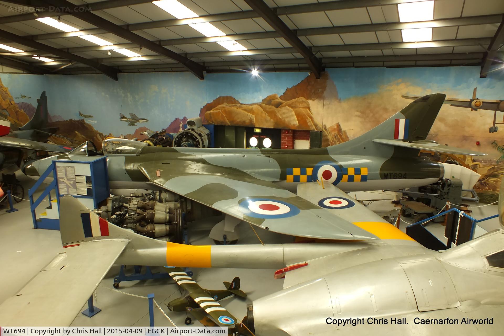 WT694, 1954 Hawker Hunter F.1 C/N 41H/665511, at Caernarfon Airworld