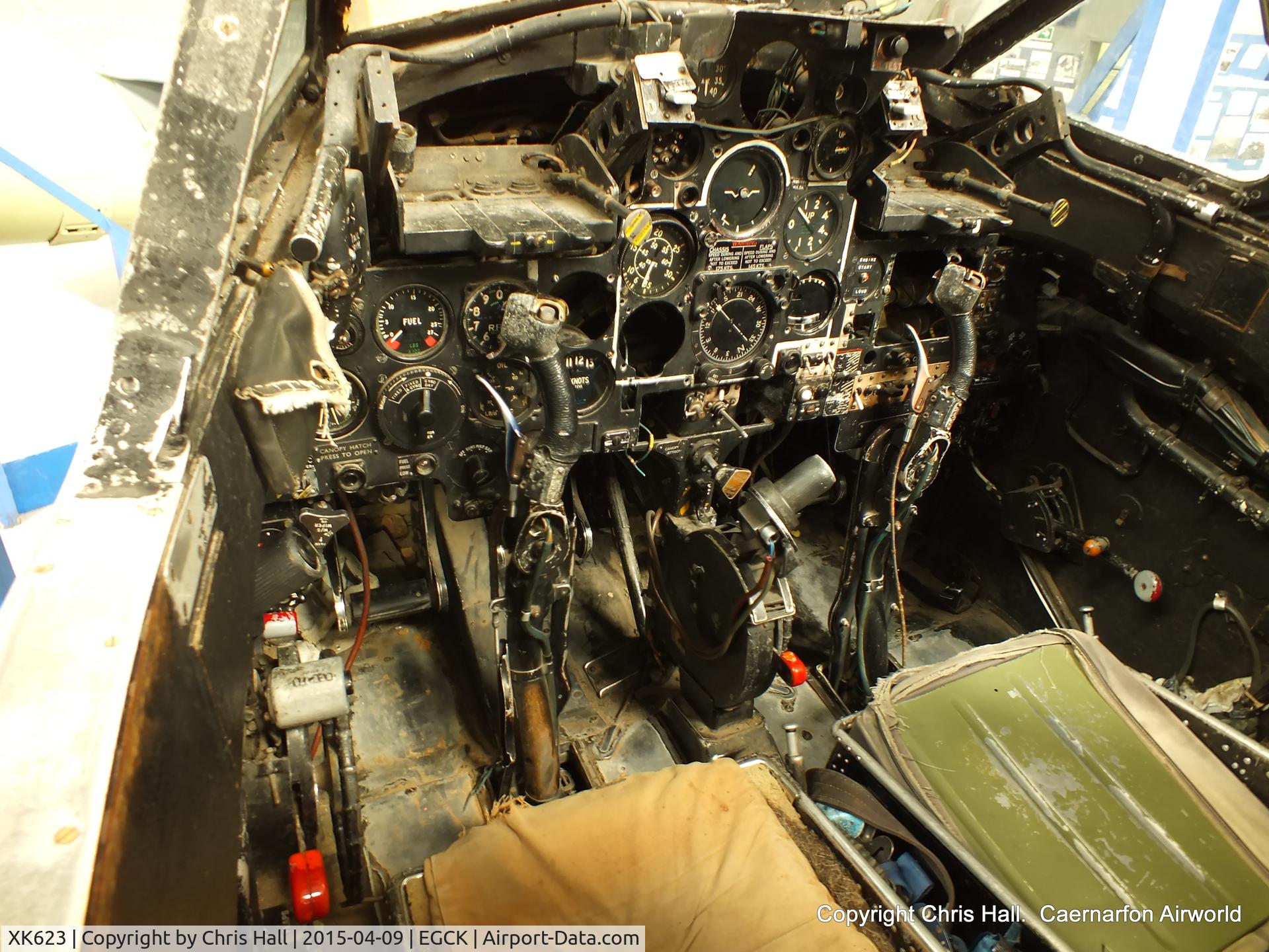 XK623, 1956 De Havilland DH-115 Vampire T.11 C/N 15780, at Caernarfon Airworld