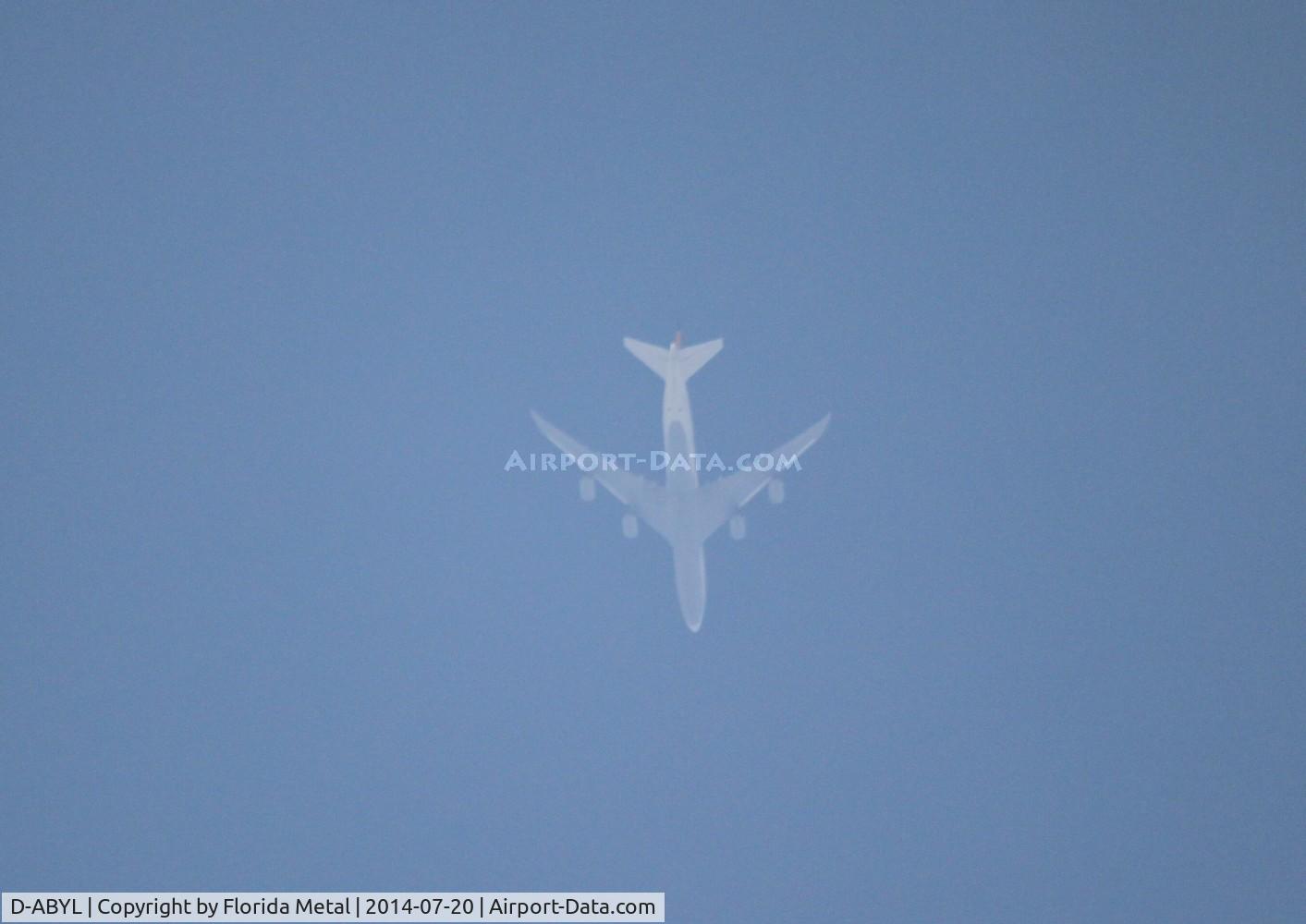 D-ABYL, 2014 Boeing 747-830 C/N 37836, Lufthansa 747-8 flying at 34,000 ORD to FRA