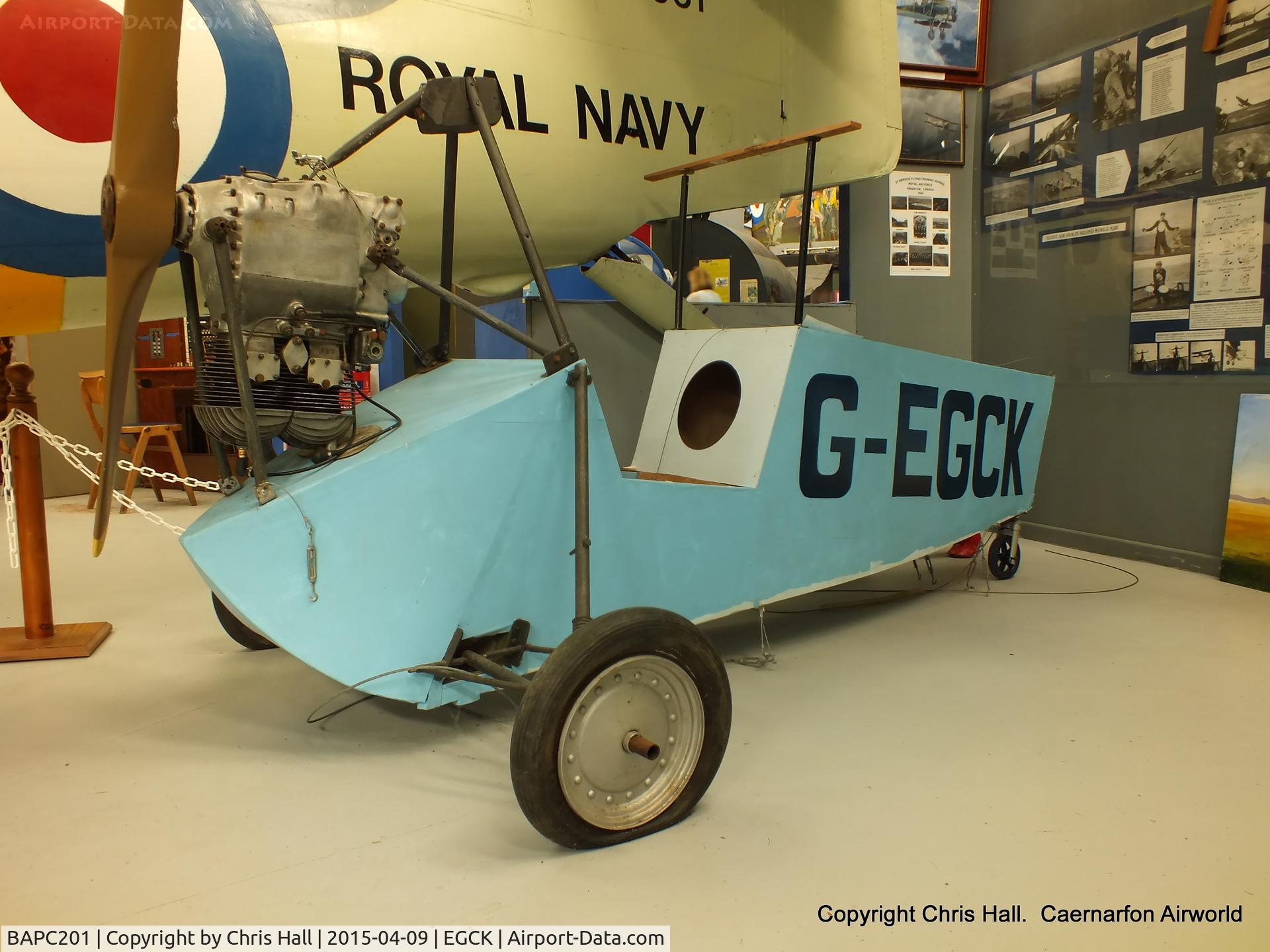 BAPC201, 1935 Mignet HM.14 Pou-du-Ciel C/N BAPC.201, at Caernarfon Airworld