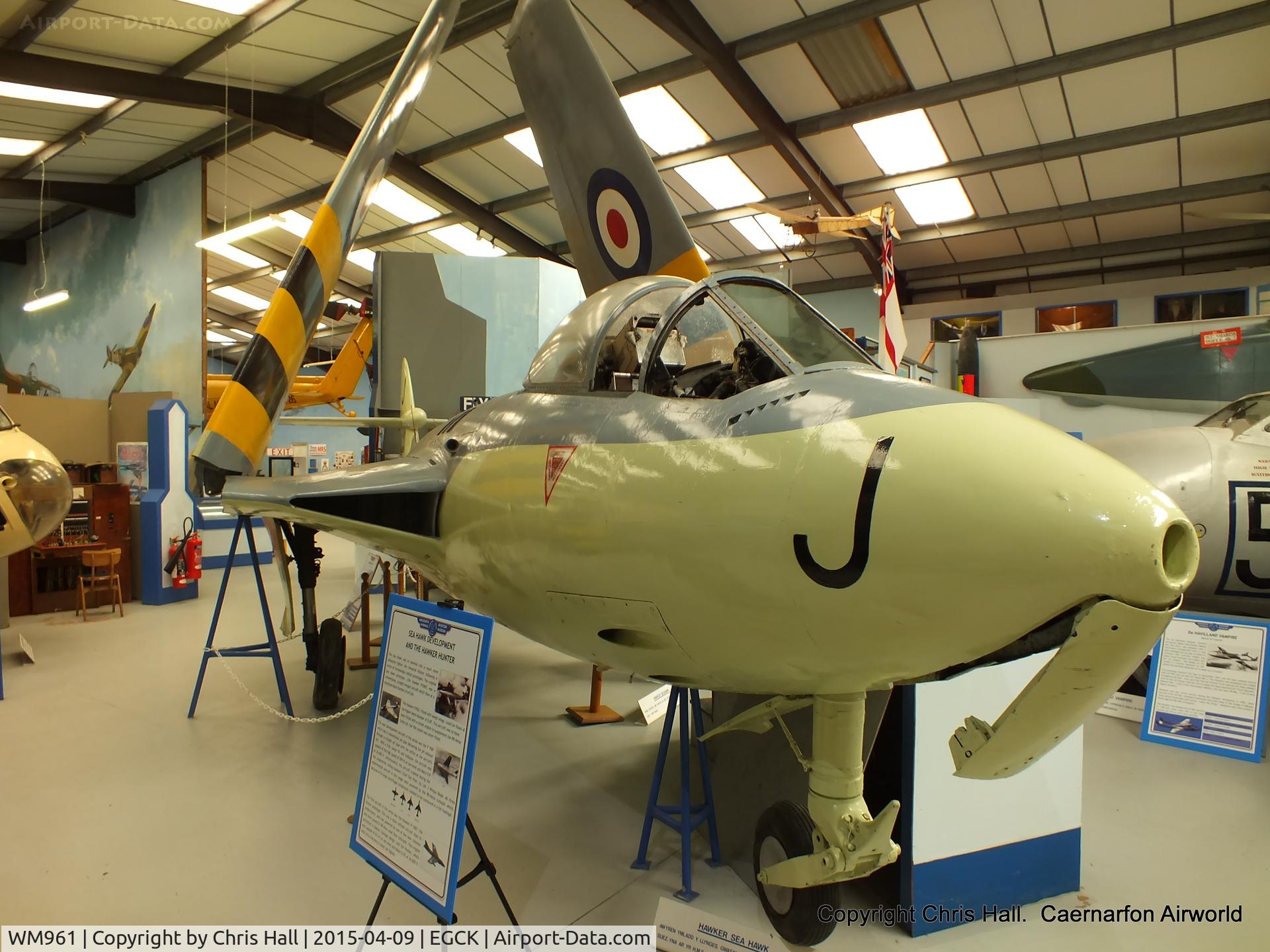 WM961, Hawker Sea Hawk FB.5 C/N AW.5999, at Caernarfon Airworld