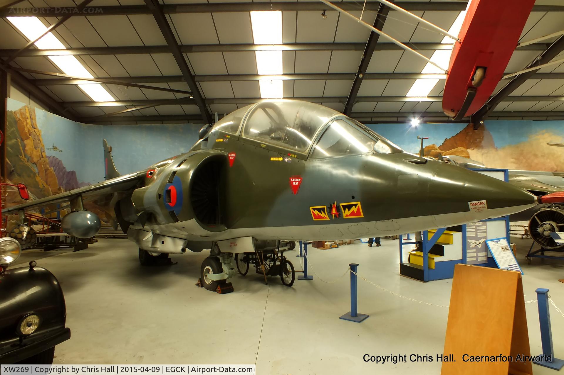 XW269, 1971 Hawker Siddeley Harrier T.4 C/N 212008, at Caernarfon Airworld