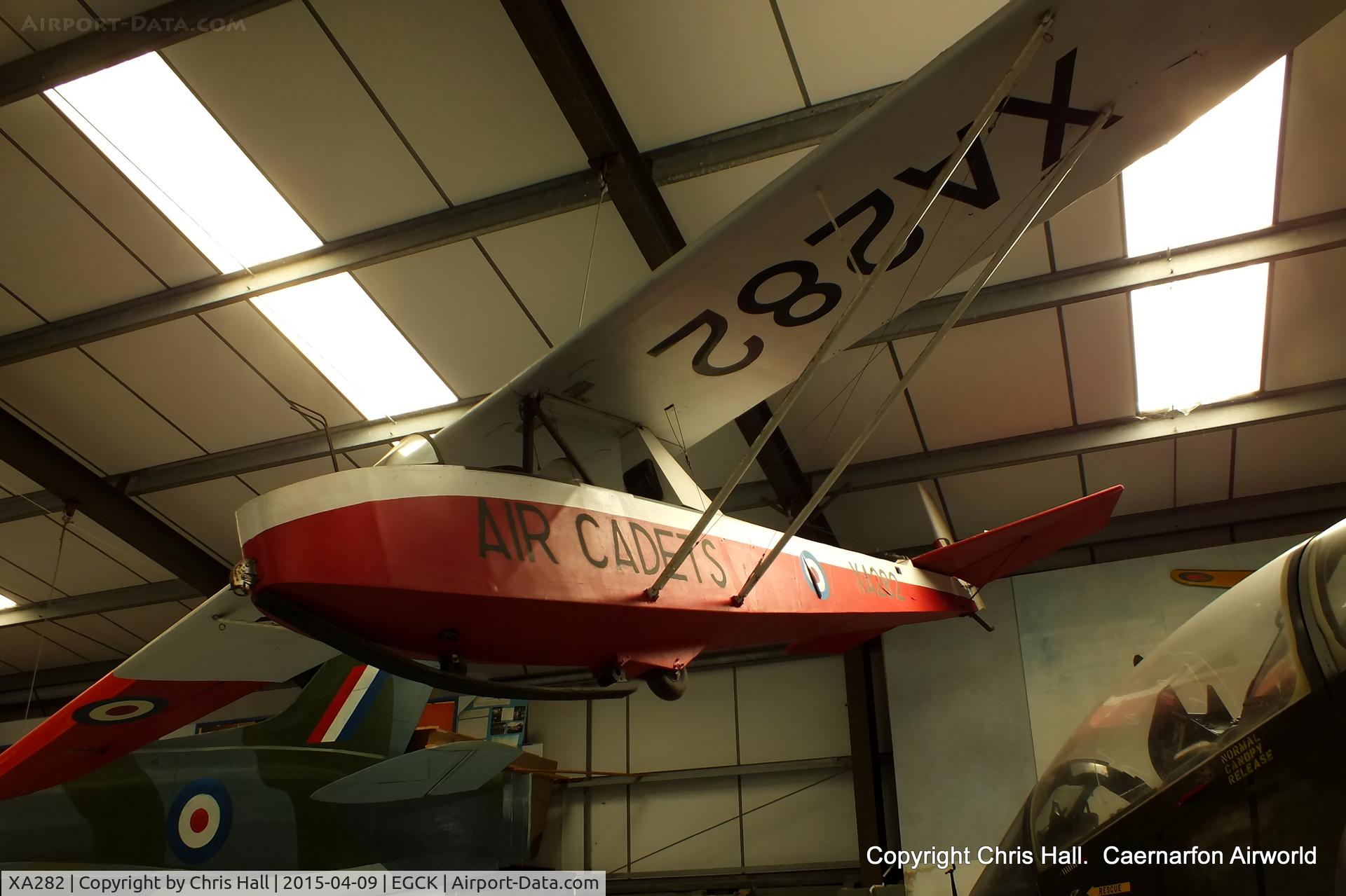 XA282, Slingsby T-31B Cadet TX.3 C/N 824, at Caernarfon Airworld