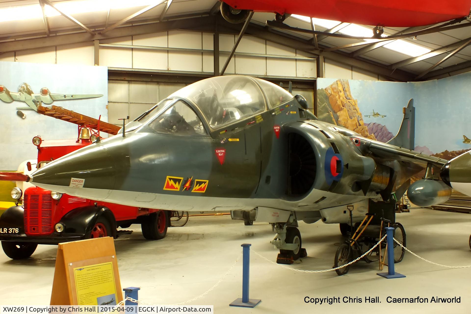 XW269, 1971 Hawker Siddeley Harrier T.4 C/N 212008, at Caernarfon Airworld