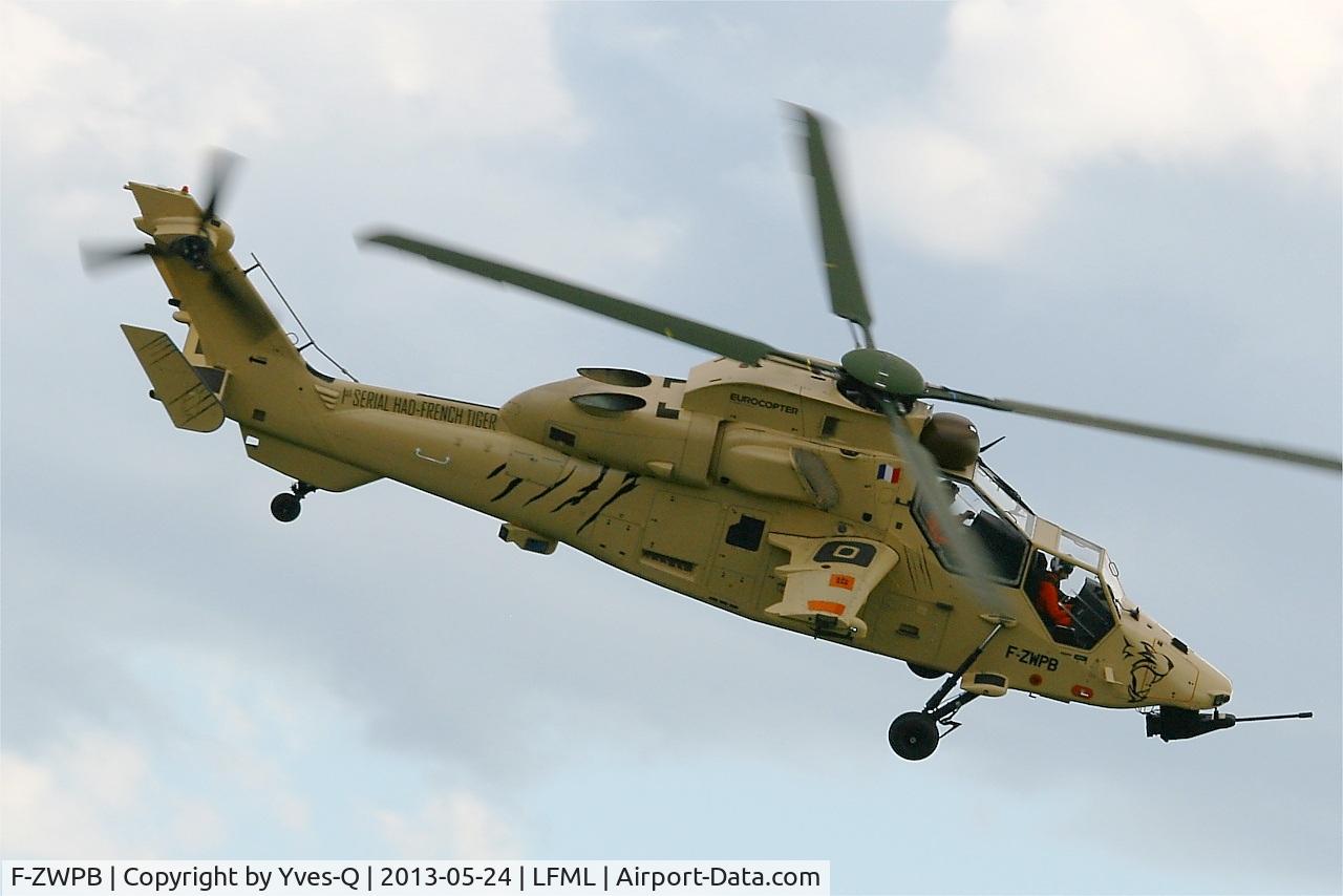 F-ZWPB, 2012 Eurocopter EC-665 Tiger HAD C/N 6001, Eurocopter EC-665 HAD Tigre, Short approach rwy 31R, Marseille-Provence Airport (LFML-MRS)