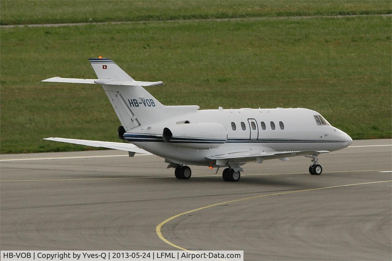 HB-VOB, 2005 Raytheon Hawker 800XP C/N 258733, Raytheon Hawker 800XP, Take-off rwy 31R, Marseille-Provence Airport (LFML-MRS)