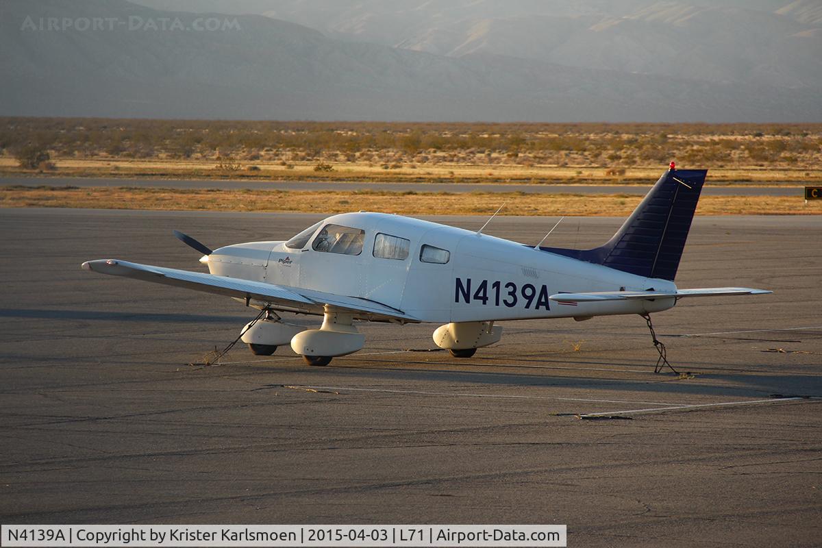 N4139A, 1998 Piper PA-28-181 C/N 2843115, Parked for the night.