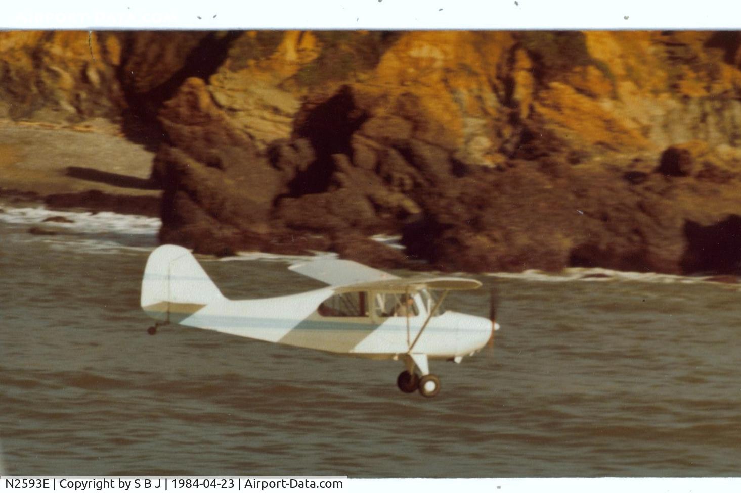 N2593E, 1946 Aeronca 7AC Champion C/N 7AC-6175, 93E doing a little fish spotting along the calif coast.
