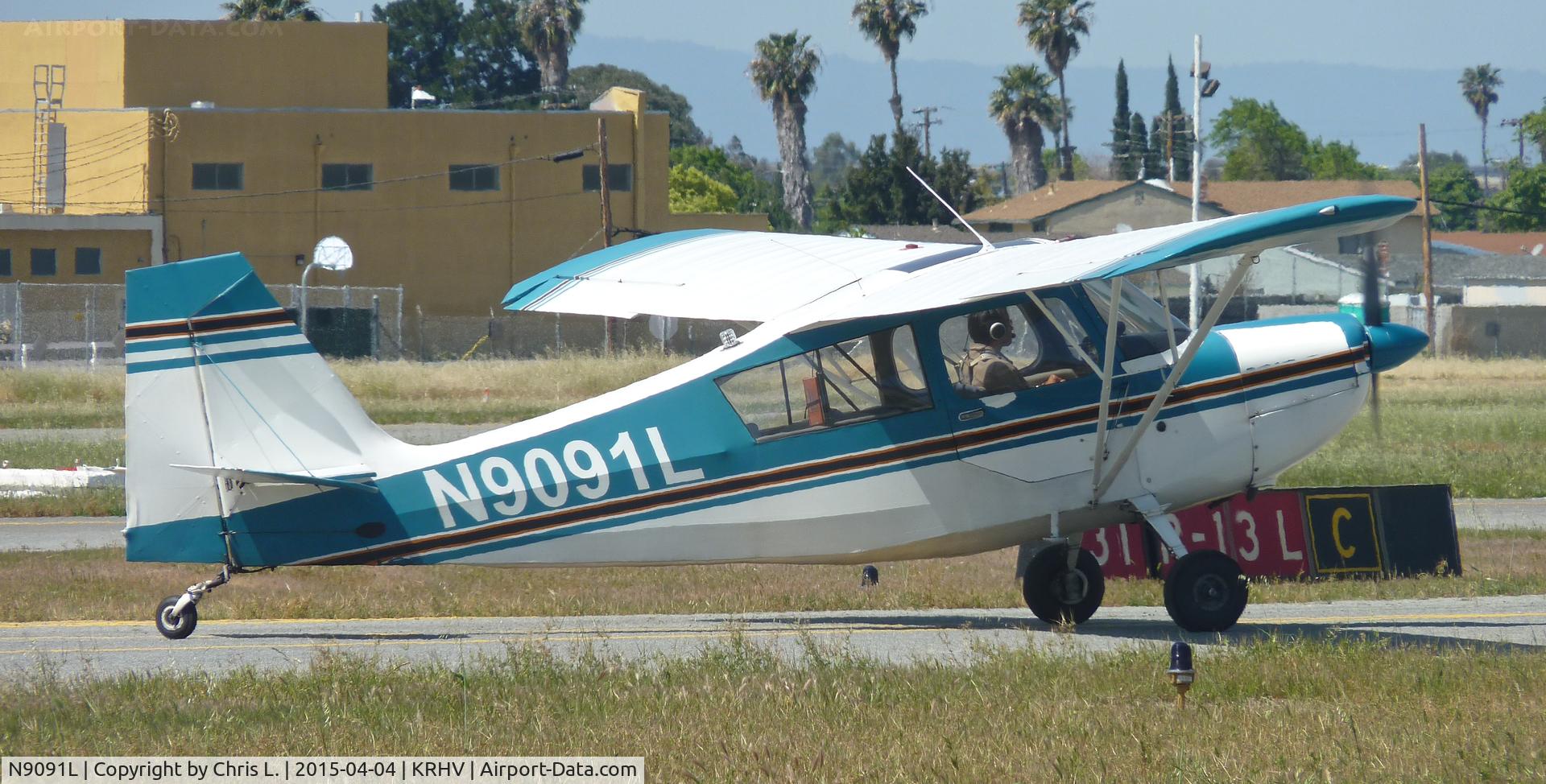 N9091L, 1970 Champion 7ECA Citabria C/N 784-70, A local 1970 Decathalon taxing back to Aero Dynamic.