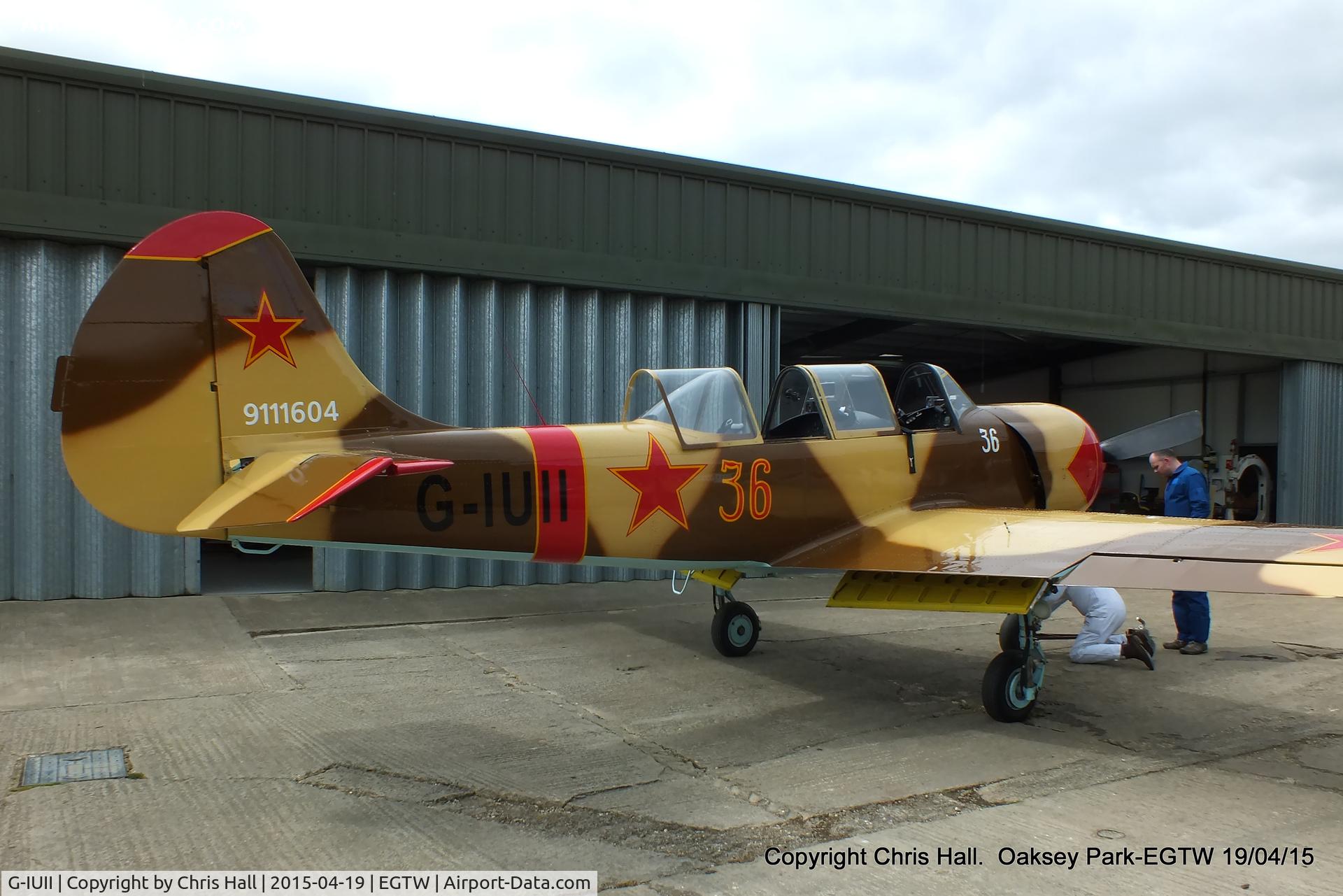 G-IUII, 1991 Yakovlev (Aerostar) Yak-52 C/N 9111604, at Oaksey Park