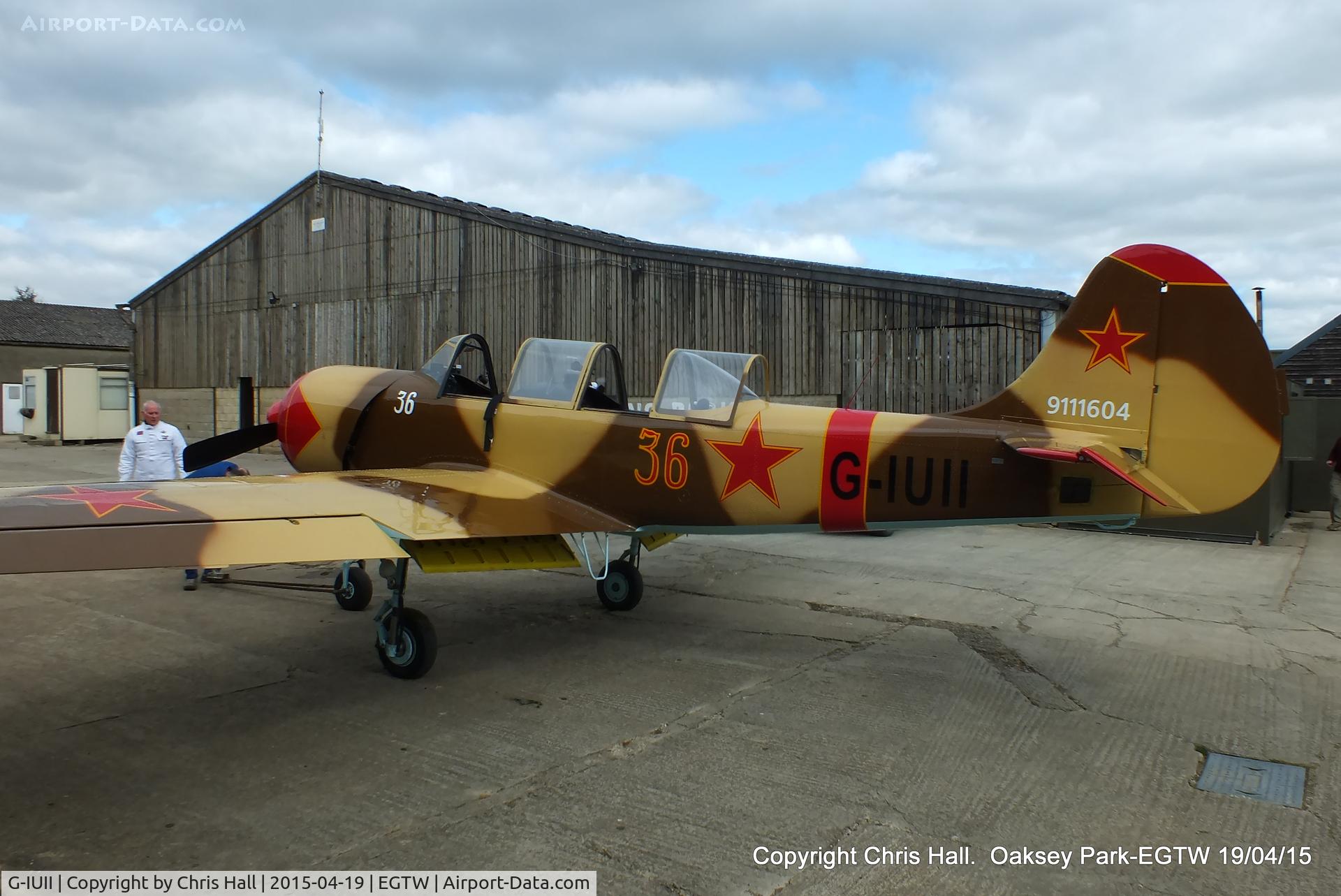 G-IUII, 1991 Yakovlev (Aerostar) Yak-52 C/N 9111604, at Oaksey Park