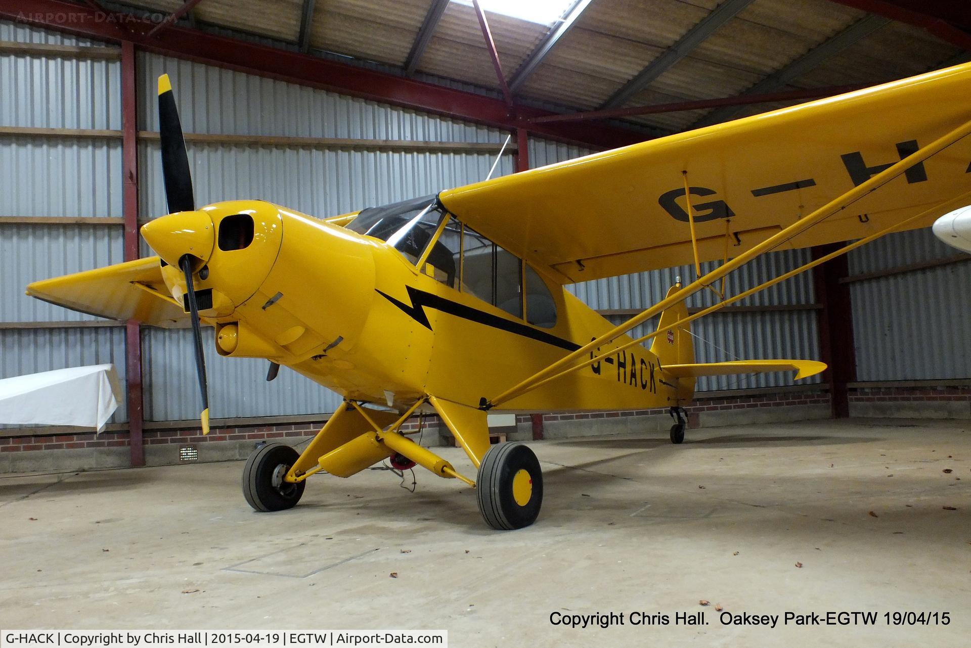 G-HACK, 1959 Piper PA-18-150 Super Cub C/N 18-7168, at Oaksey Park