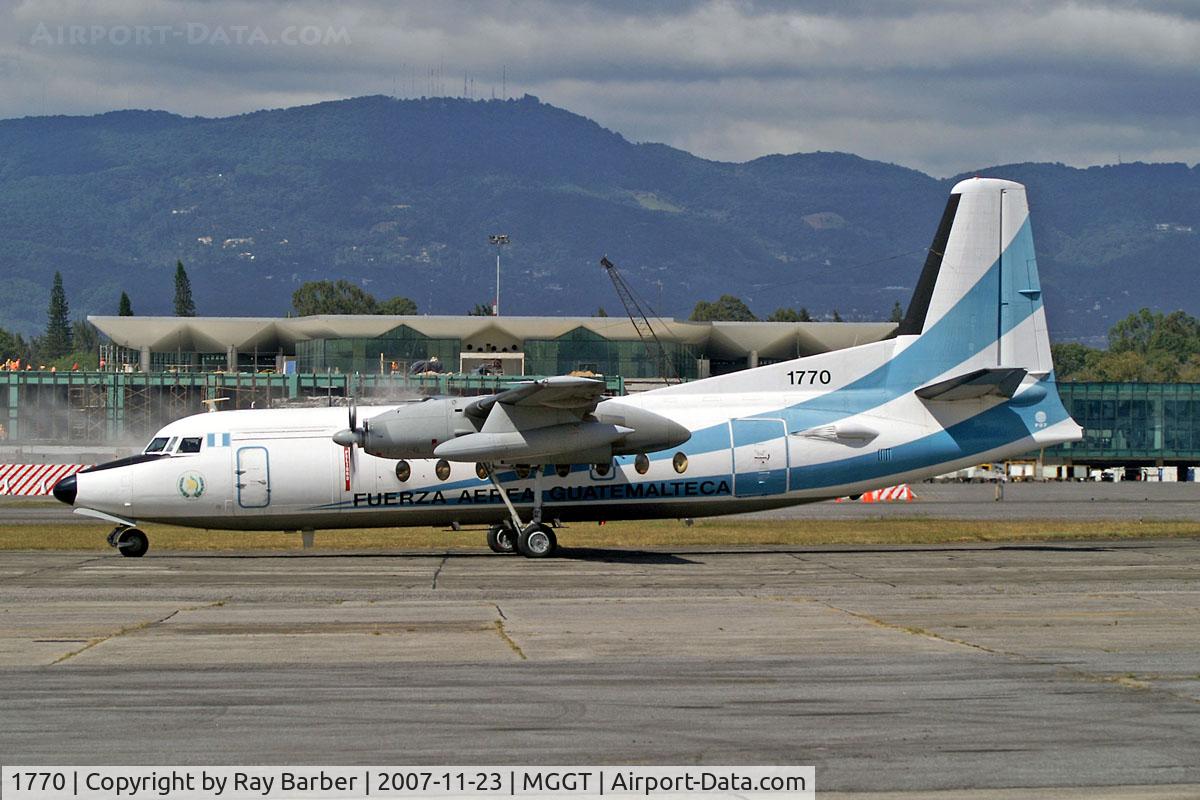 1770, 1981 Fokker F-27-400M Friendship C/N 10493, Fokker F-27-400M Friendship [10493] (Guatemalan Air Force) Guatemala-La Aurora~TG 23/11/2007