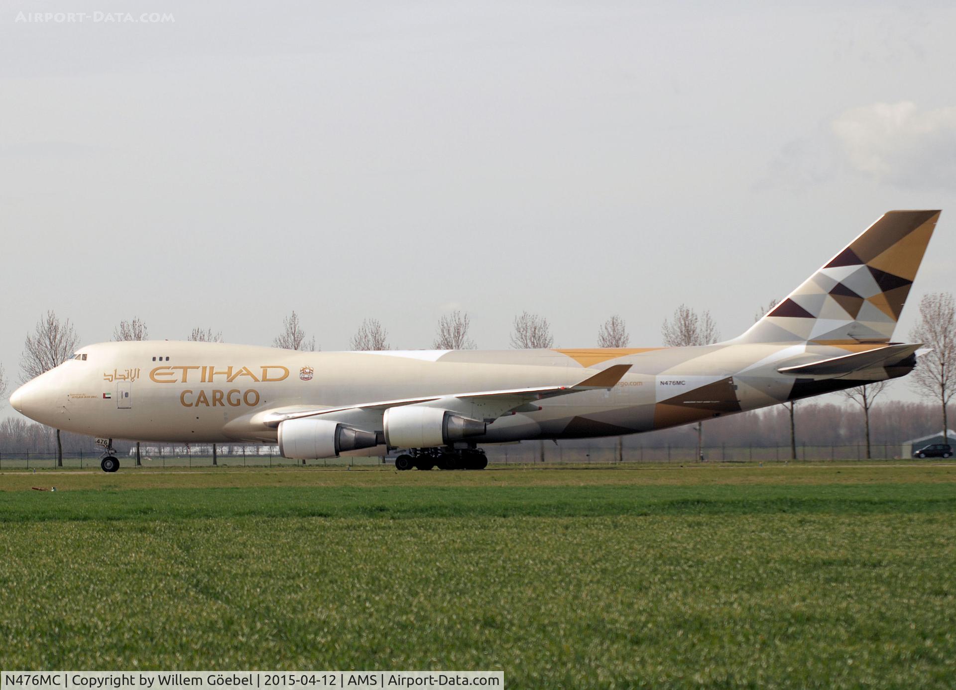 N476MC, 1999 Boeing 747-47UF C/N 29256, Taxi to the Cargo gate of Schiphol Airport