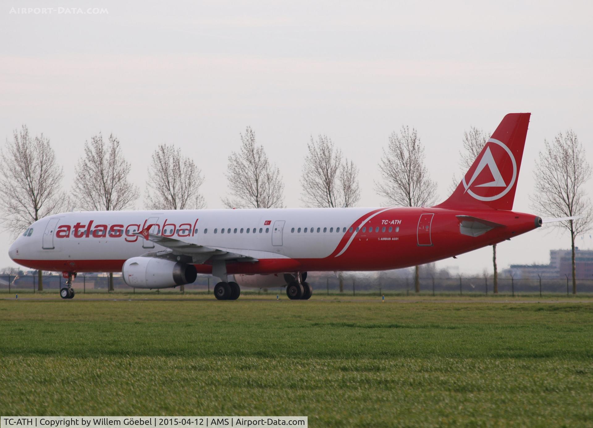 TC-ATH, 2003 Airbus A321-231 C/N 1953, Taxi to the gate of Schiphol Airport