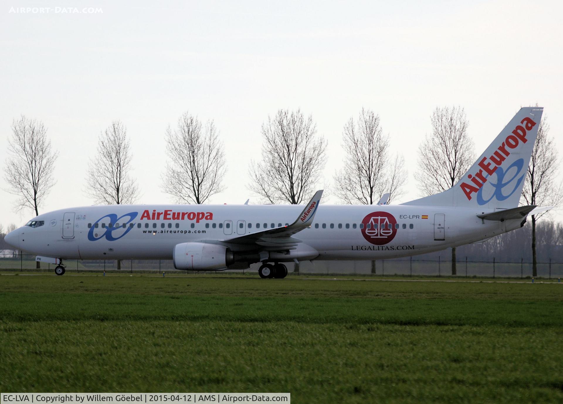 EC-LVA, 2000 Airbus A320-214 C/N 1171, Taxi to the gate of Amsterdam Airport