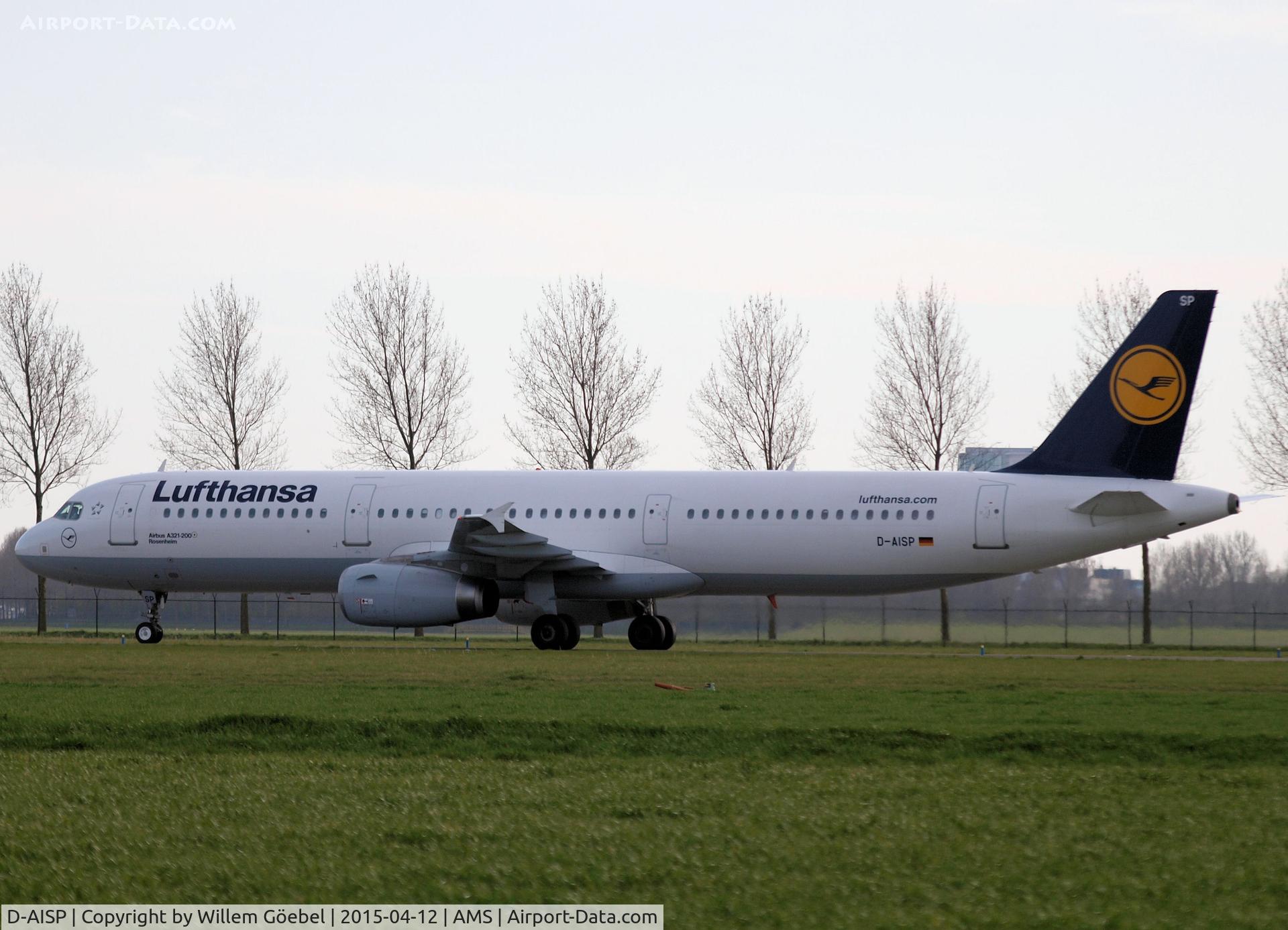 D-AISP, 2009 Airbus A321-231 C/N 3864, Taxi to the gate of Amsterdam Airport