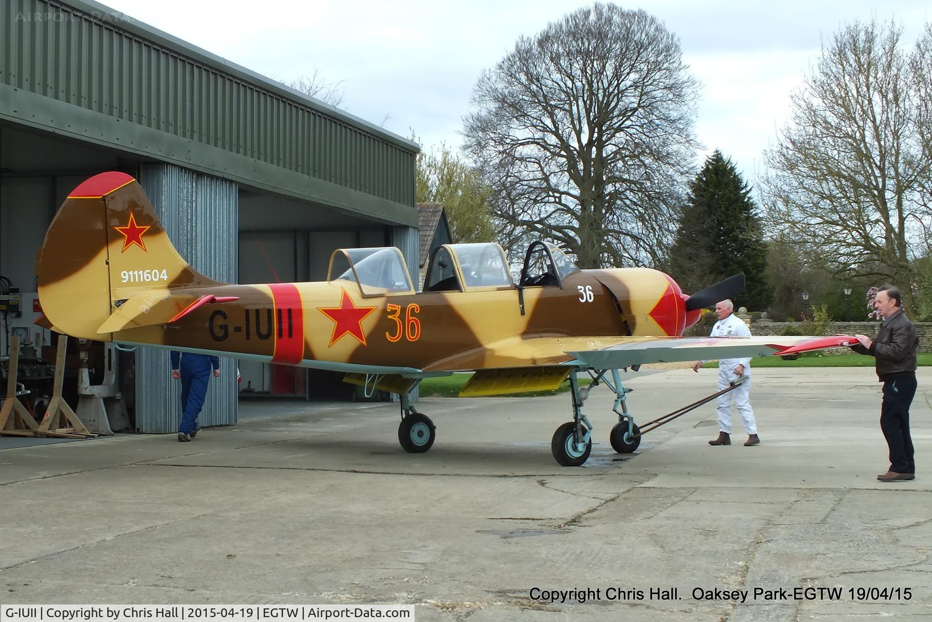 G-IUII, 1991 Yakovlev (Aerostar) Yak-52 C/N 9111604, at Oaksey Park