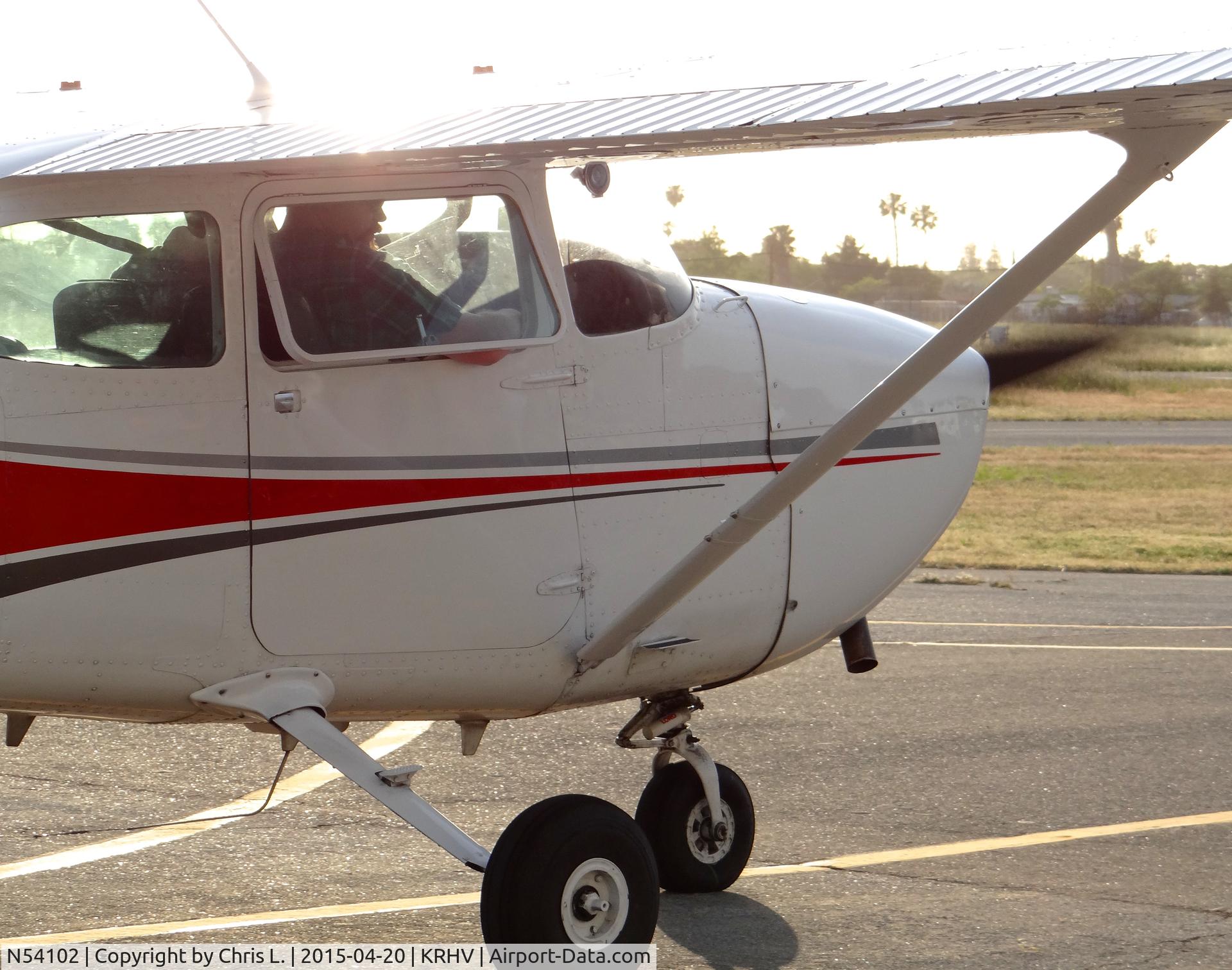 N54102, 1981 Cessna 172P C/N 17274875, My brother in Aero Dynamic's 1981 Cessna 172P taxing back to Aero Dynamic after his FIRST SOLO! The man in the right seat is his instructor. He picked him up after he finished his last pattern.