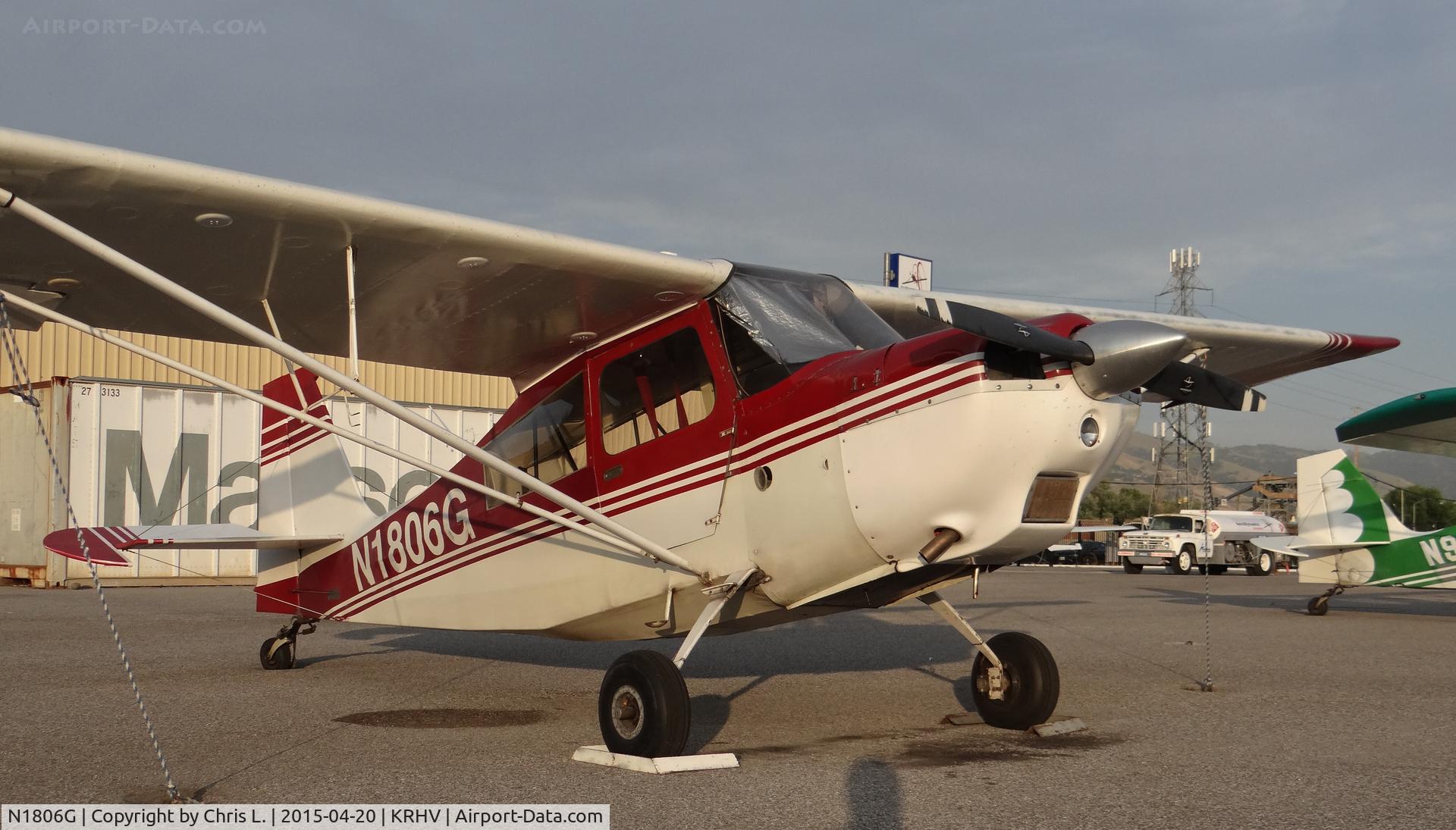 N1806G, 1968 Champion 7ECA Citabria C/N 573, A local 1968 Decathalon sitting on the Aero Dynamic ramp.