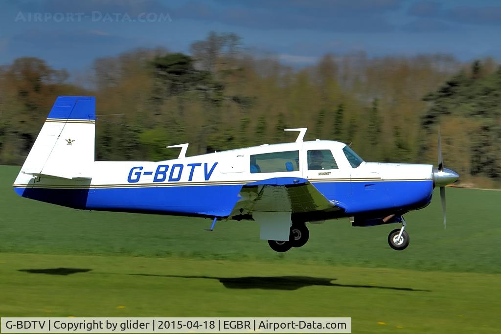 G-BDTV, 1975 Mooney M20F Executive C/N 22-1307, Departure RWY 10