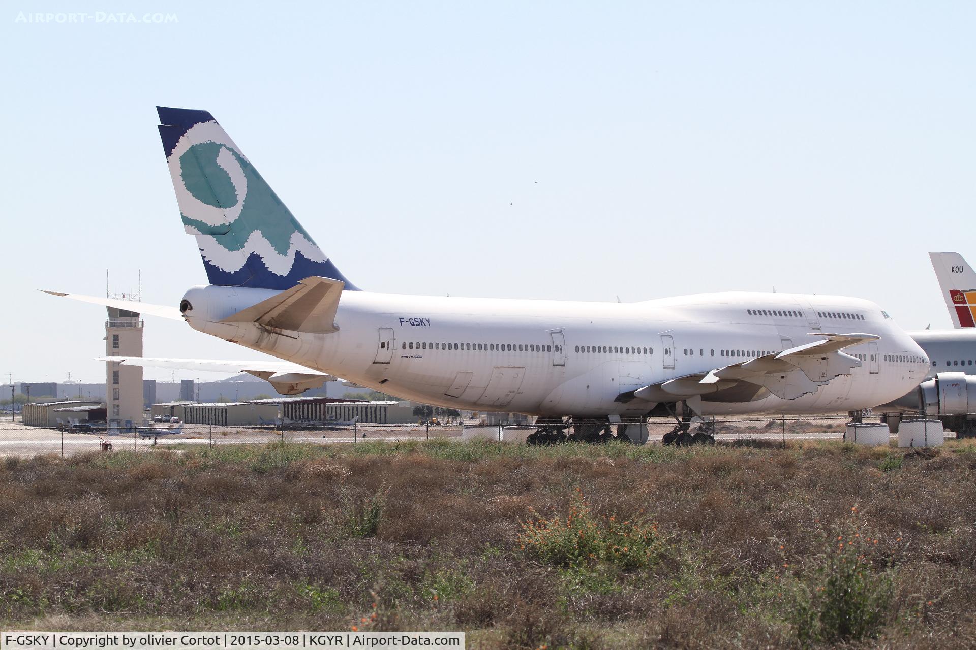 F-GSKY, 1985 Boeing 747-312 C/N 23244, still in storage in 2015