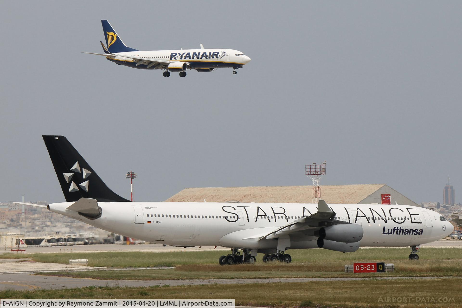 D-AIGN, 1998 Airbus A340-313 C/N 213, A340 D-AIGN Lufthansa