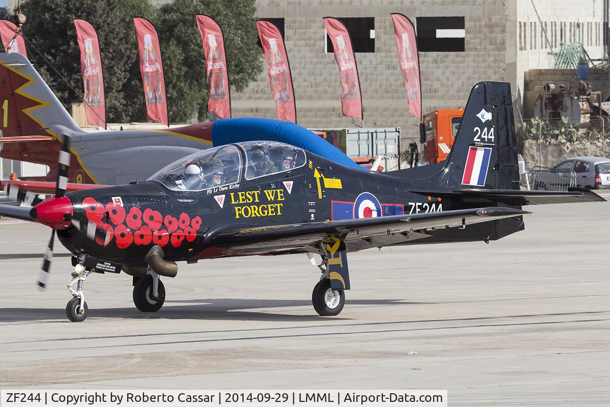ZF244, 1990 Short S-312 Tucano T1 C/N S050/T45, Malta International Airshow 2014