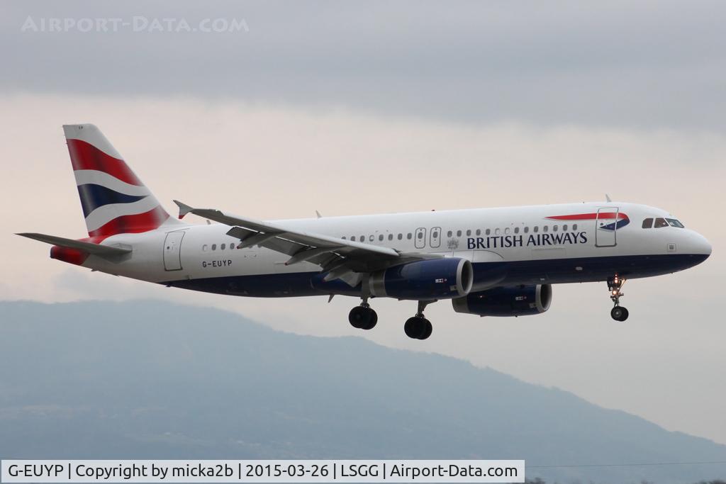 G-EUYP, 2013 Airbus A320-232 C/N 5784, Landing